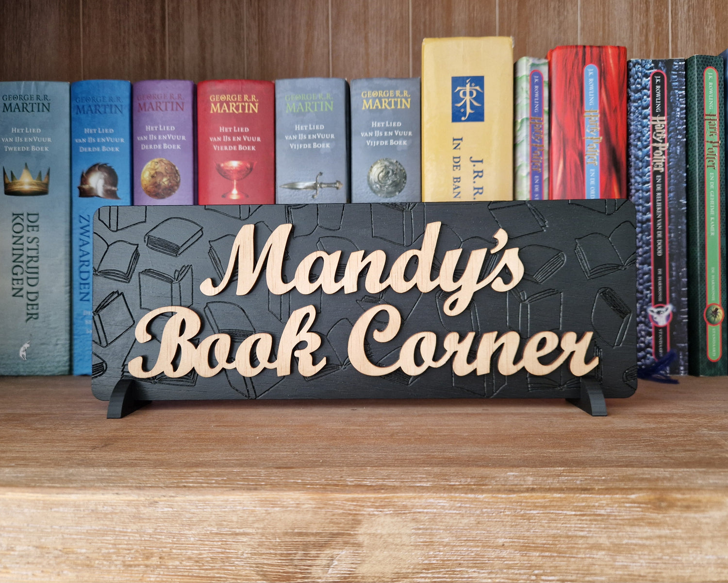 Personalizable Book Corner Sign