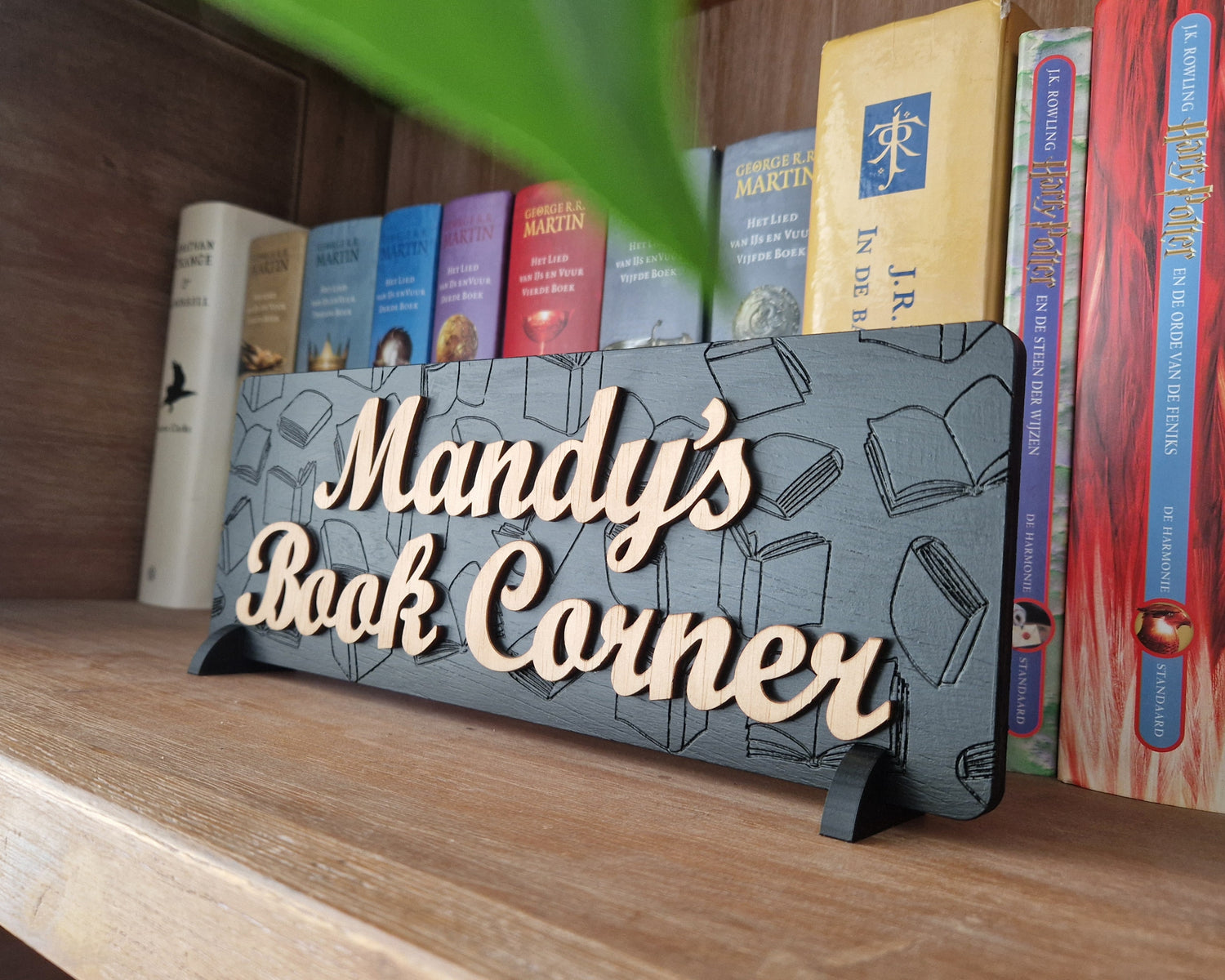 Personalizable Book Corner Sign