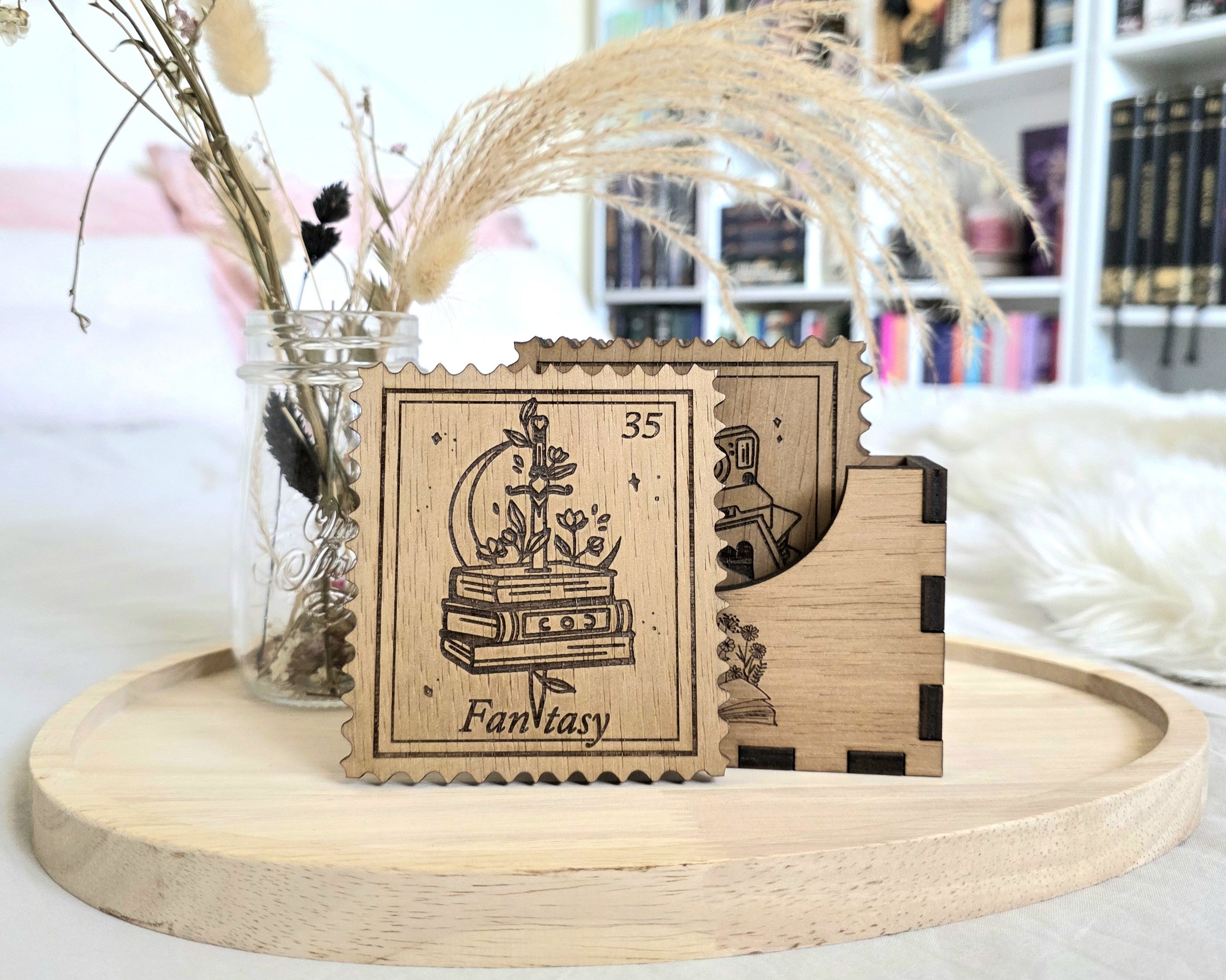 Bookish Stamp Coaster - Fantasy