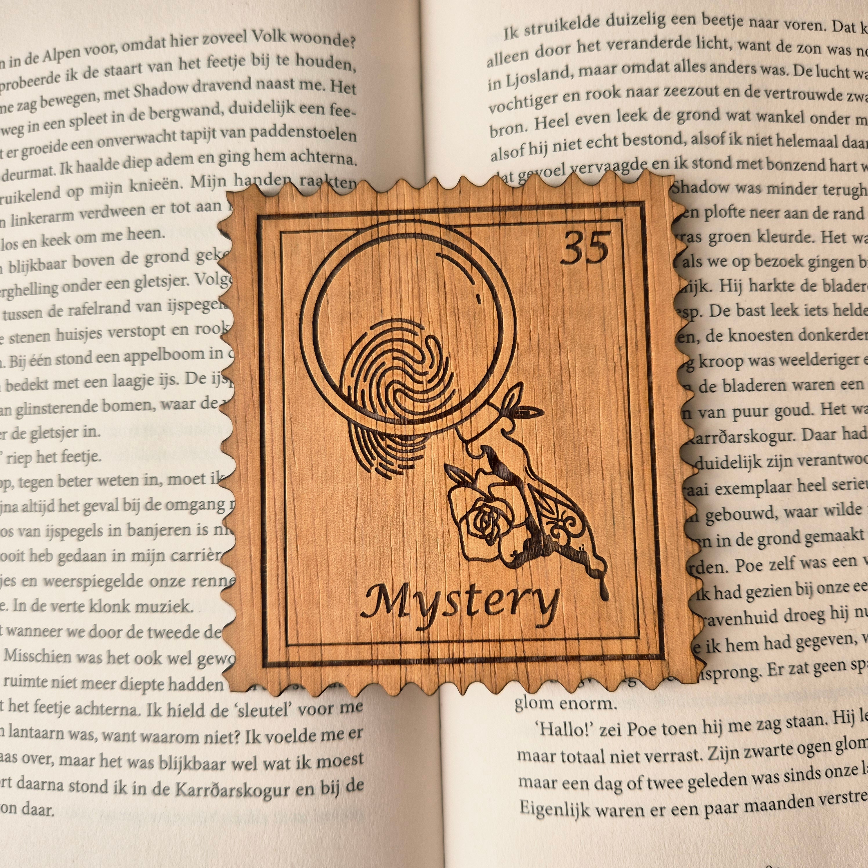 Bookish Postzegel Onderzetter - Mystery