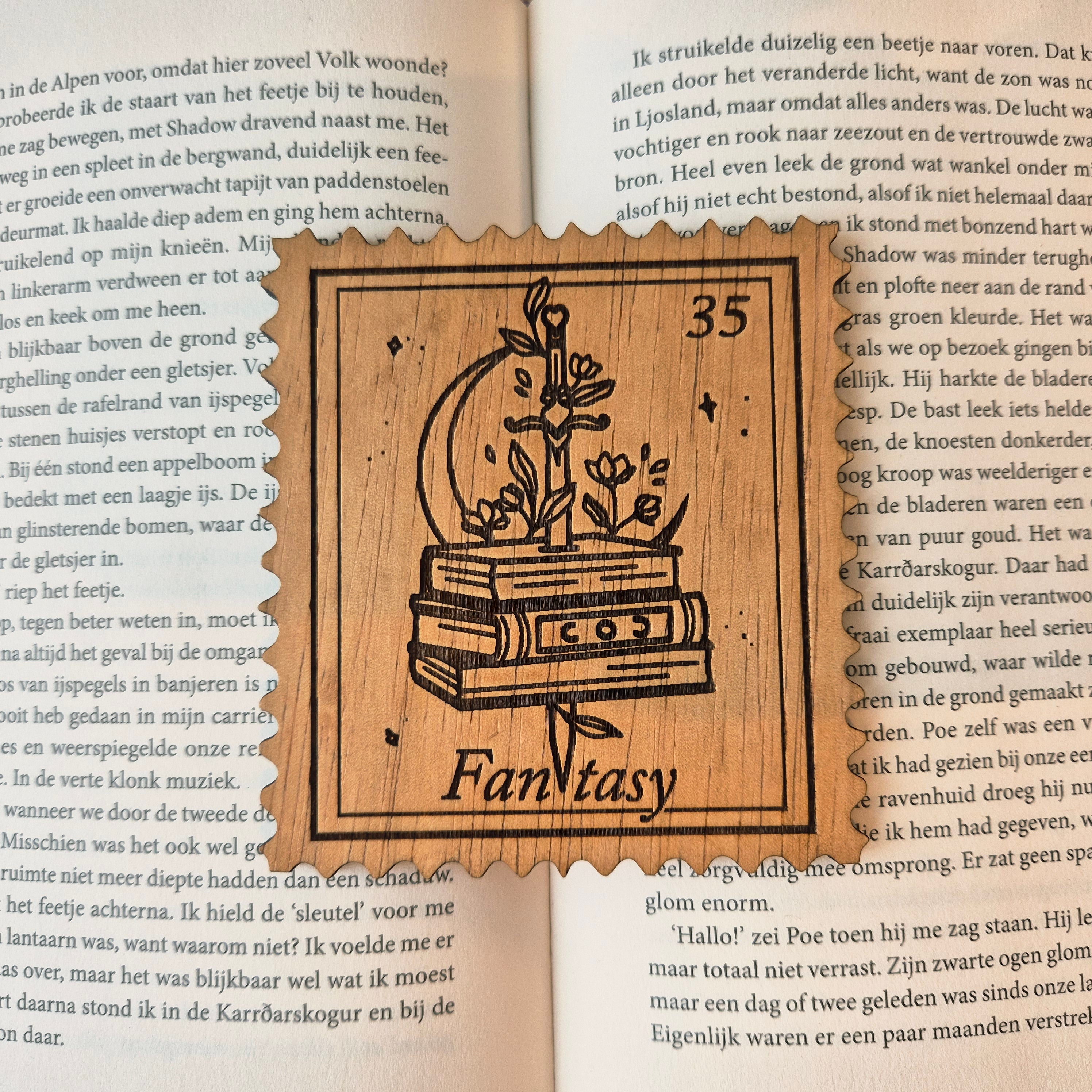 Bookish Stamp Coaster - Fantasy