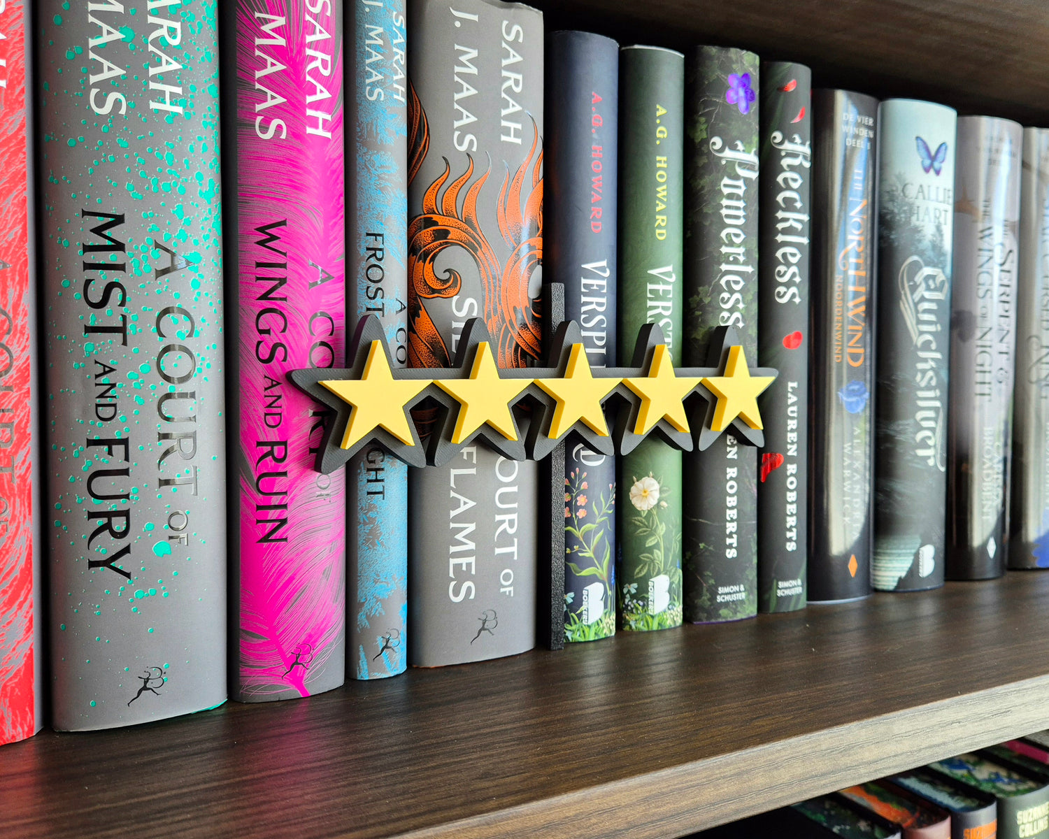 Bookshelf Peekout Sign - 5 Stars