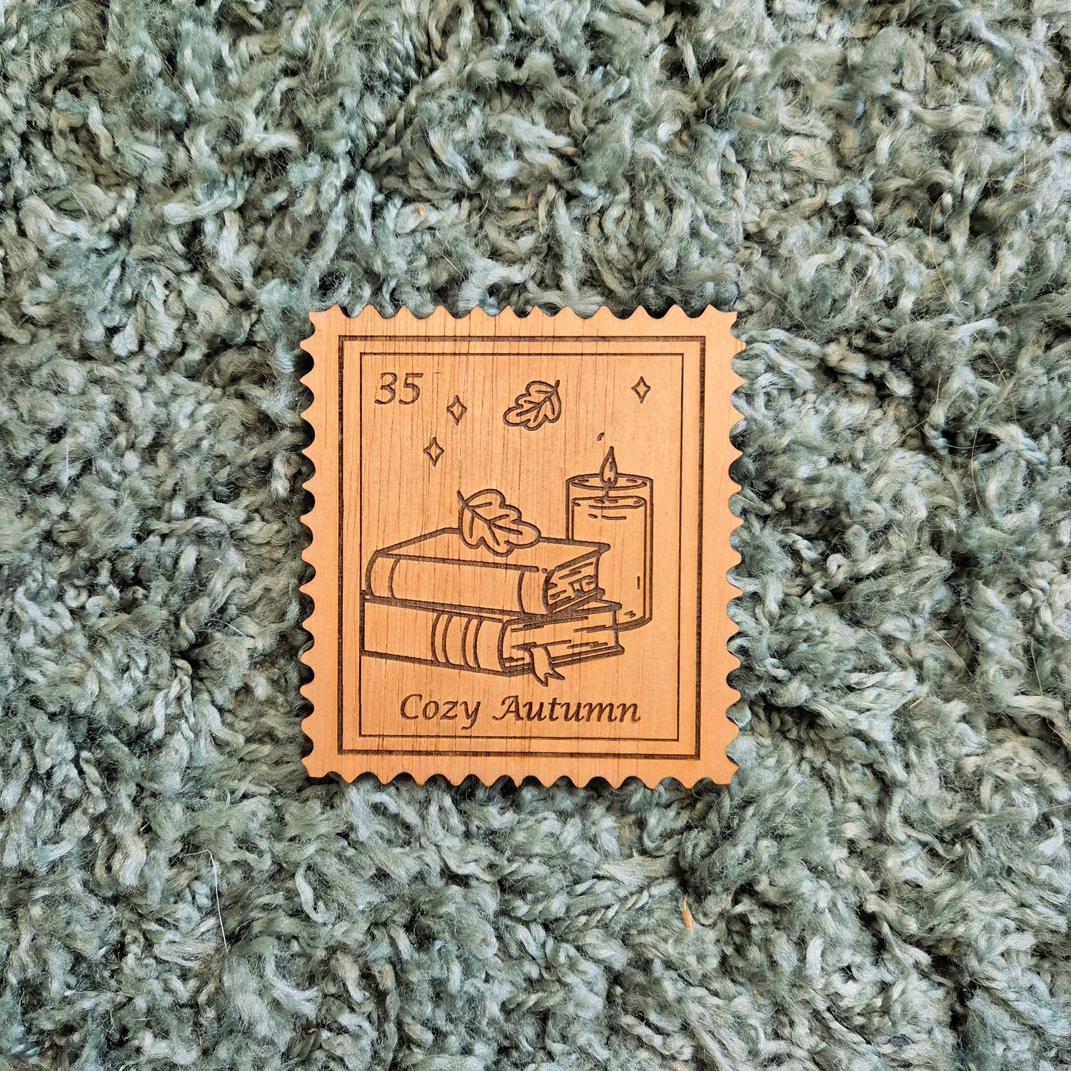 Bookish Stamp Coaster - Cozy Autumn