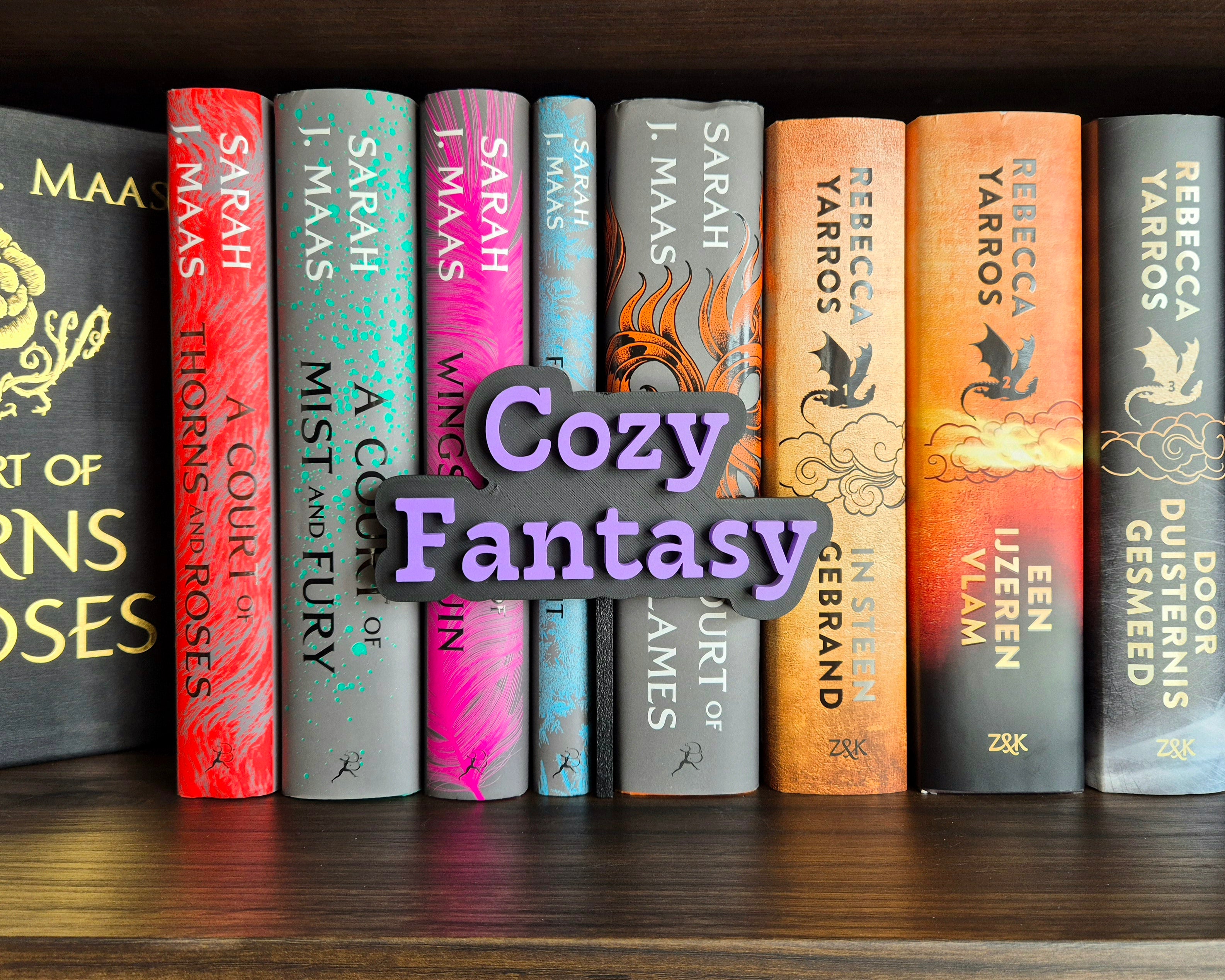 Bookshelf Peekout Sign - Cozy Fantasy