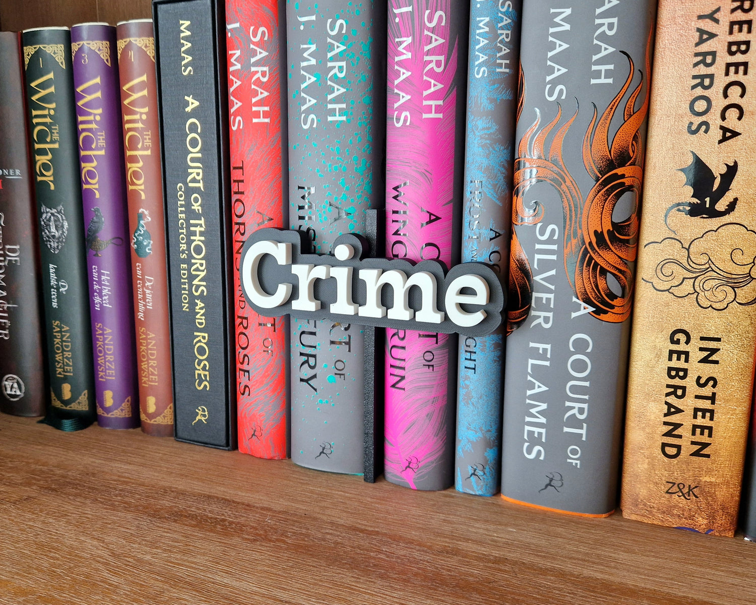 Bookshelf Peekout Sign - Crime