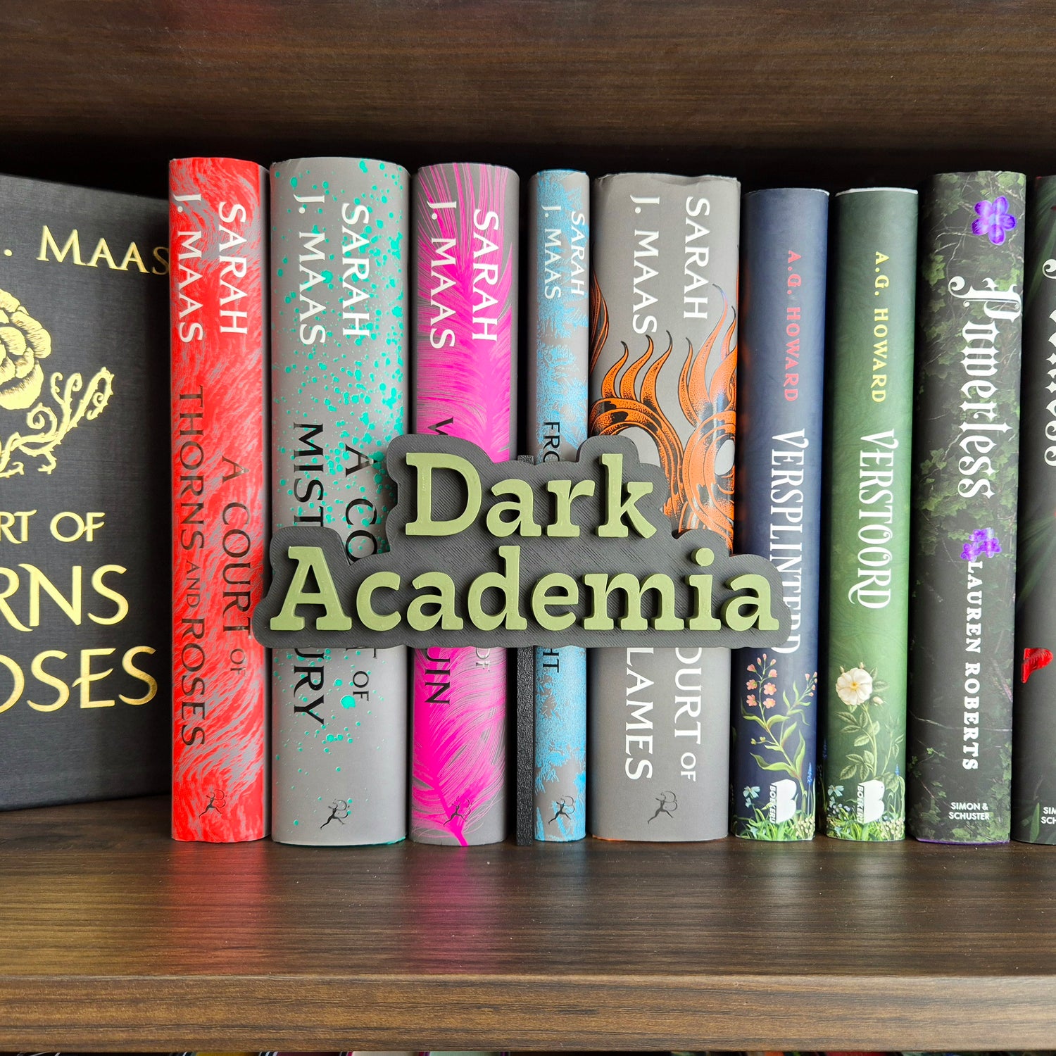 Bookshelf Peekout Sign - Dark Academia