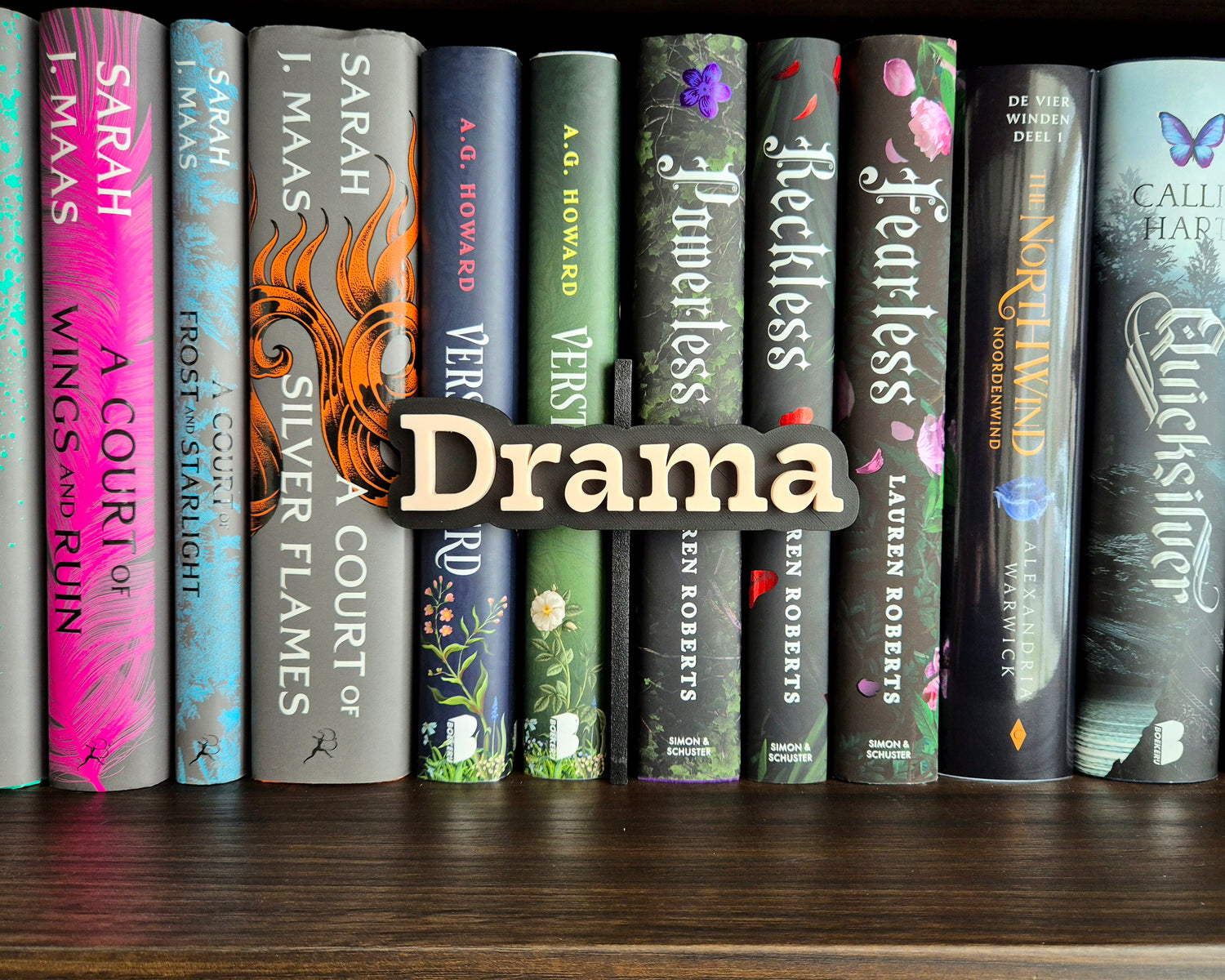 Bookshelf Peekout Sign - Drama