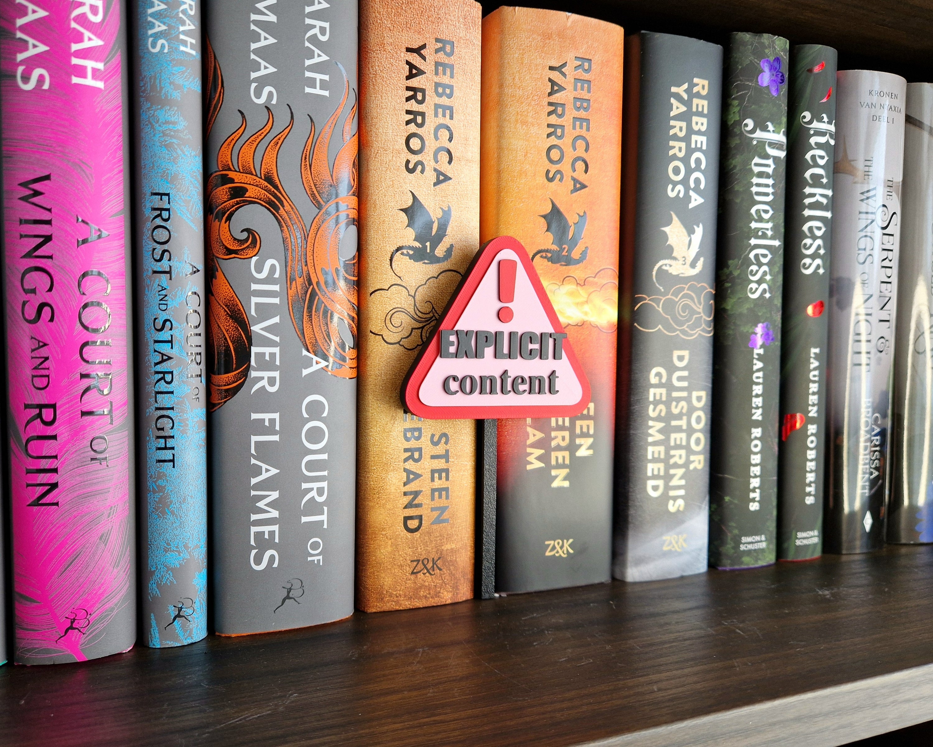 Boekenplank Peekout Bordje - Explicit Content