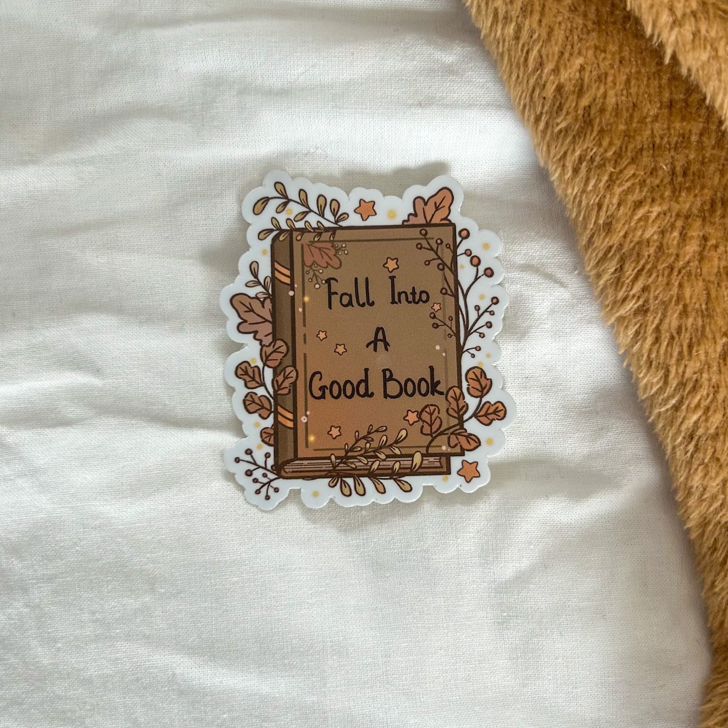 Bookish Sticker - Fall into a book good