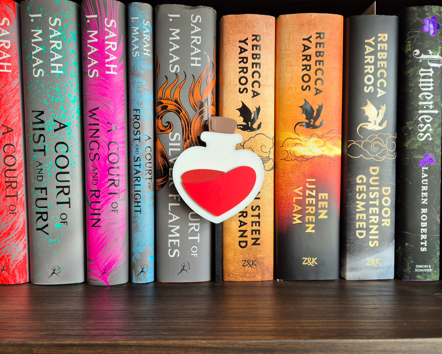 Bookshelf Peekout Sign - Heart Potion Bottle