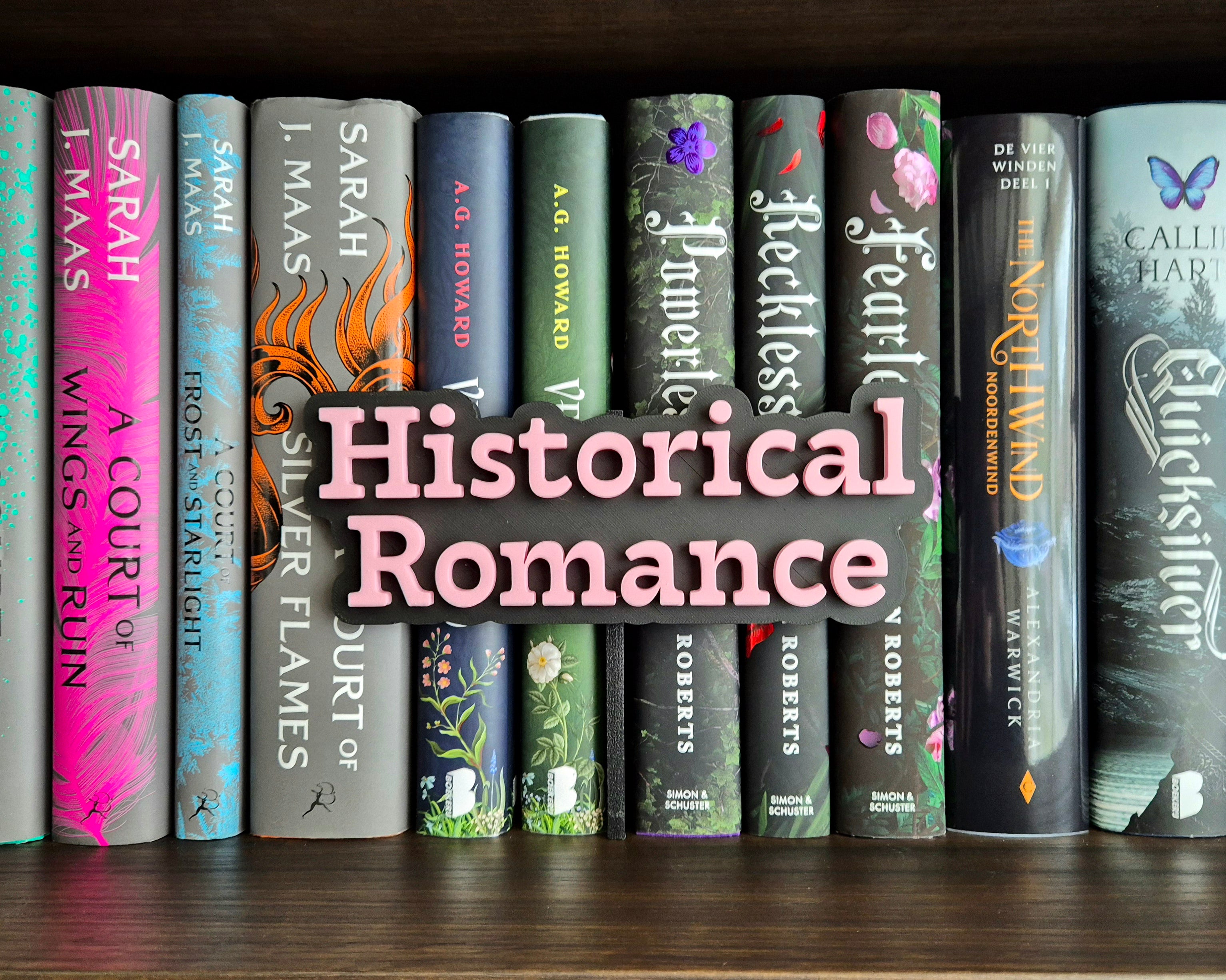 Bookshelf Peekout Sign - Historical Romance