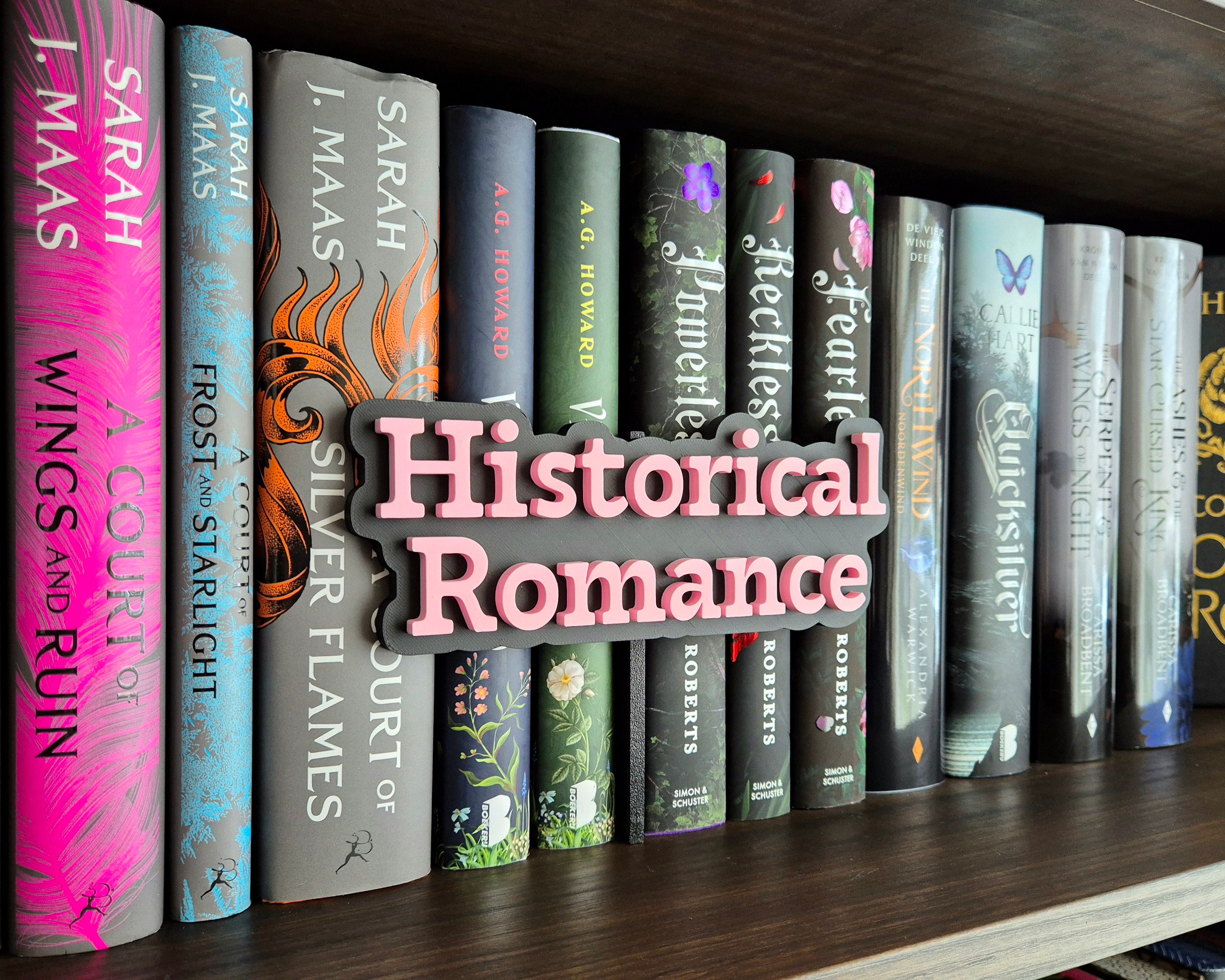 Bookshelf Peekout Sign - Historical Romance