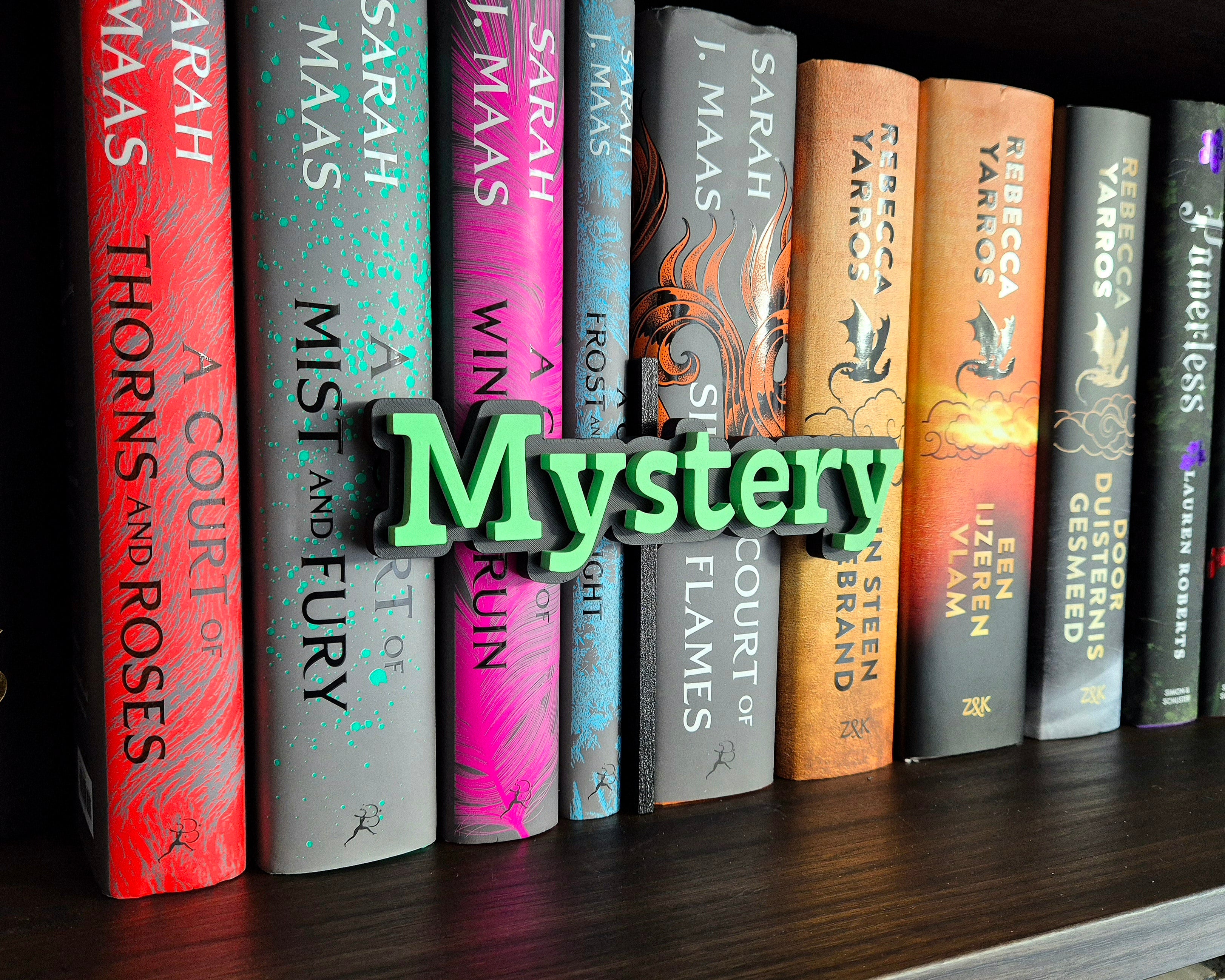 Bookshelf Peekout Sign - Mystery