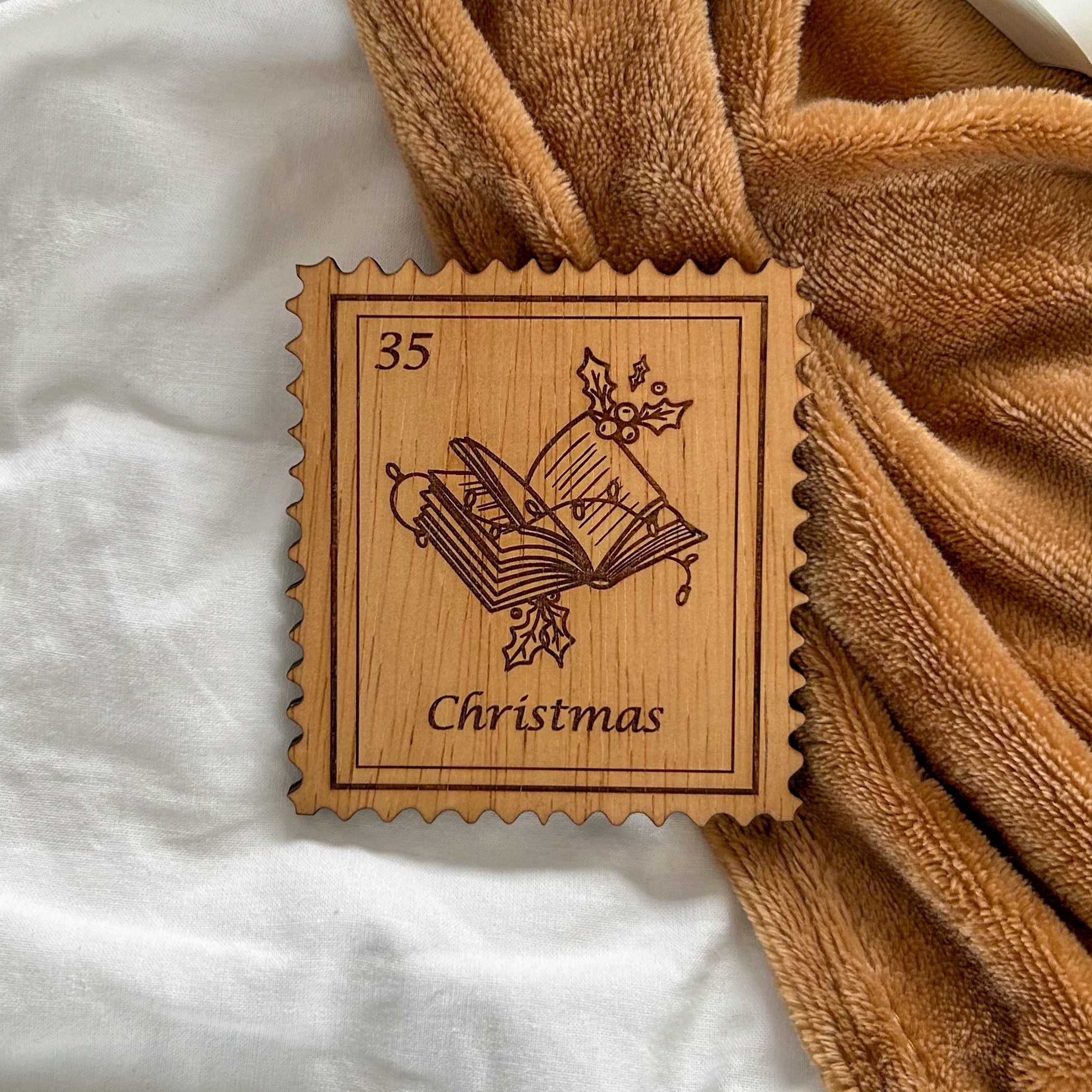 Bookish Stamp Coaster - Christmas