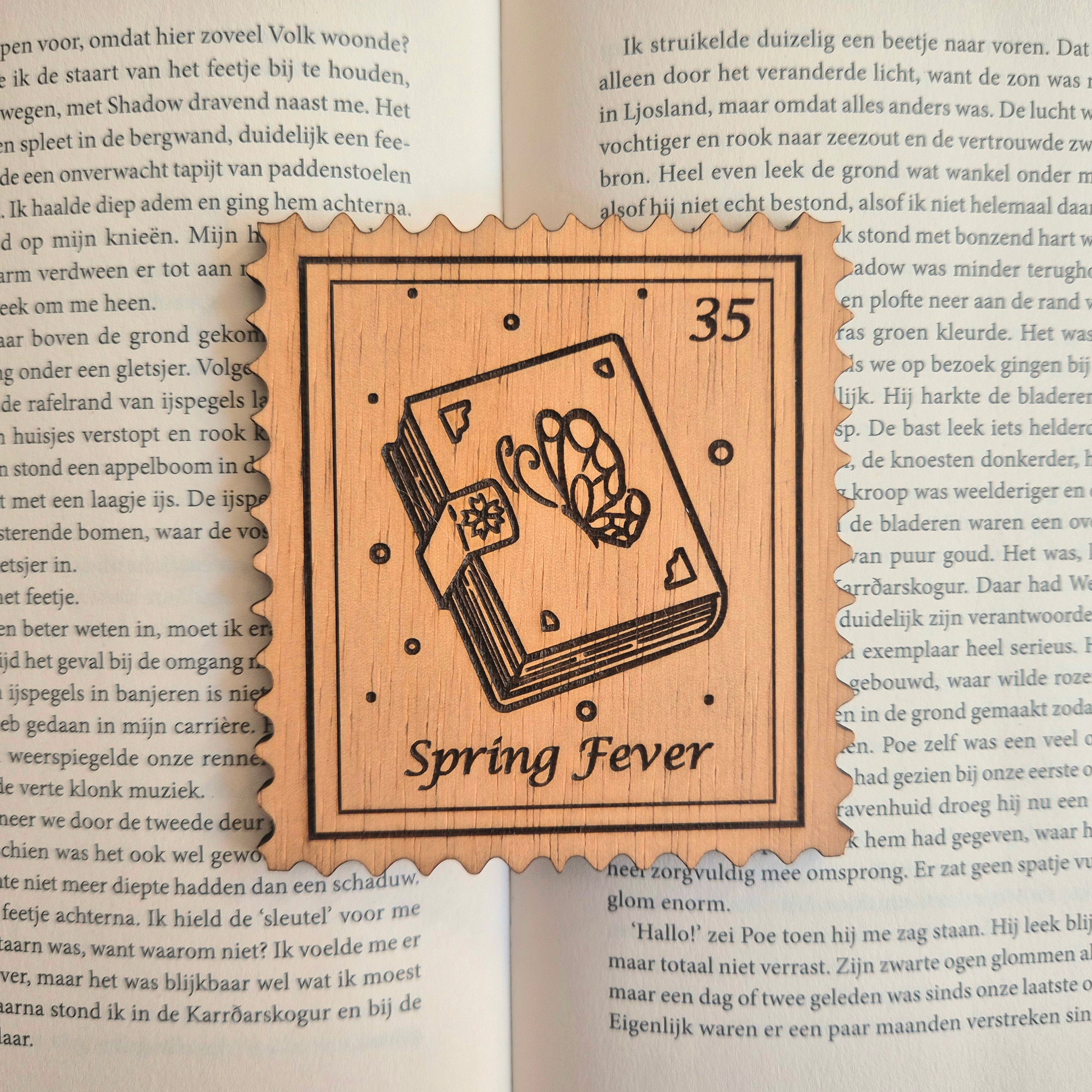 Bookish Postzegel Onderzetter - Spring Fever