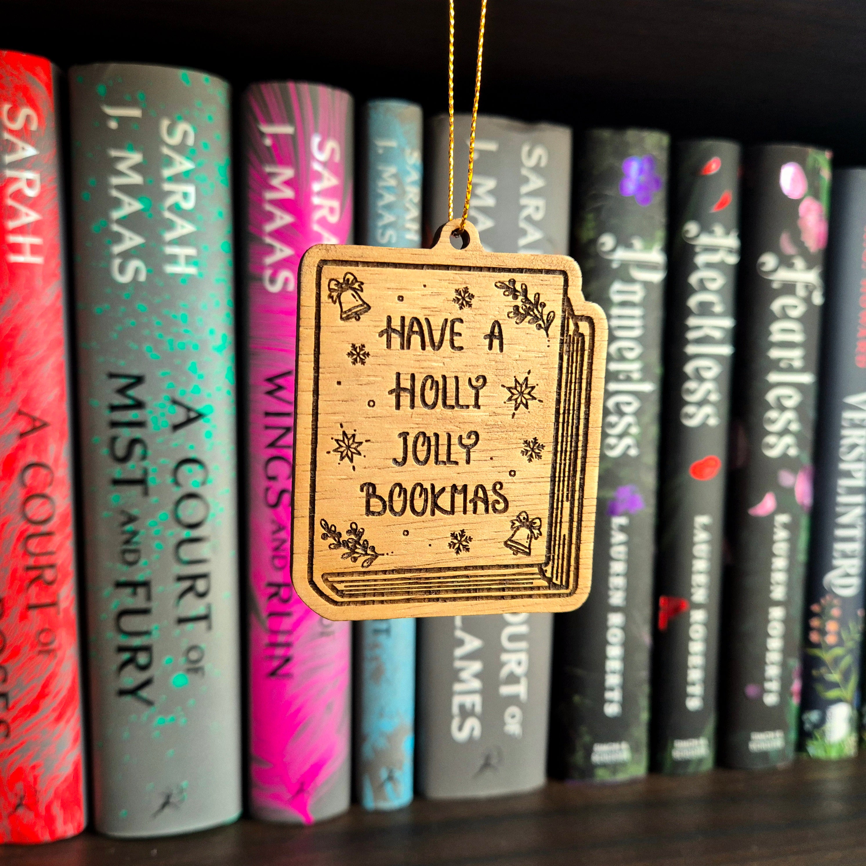 Bookish Ornament - Holly Jolly Bookmas