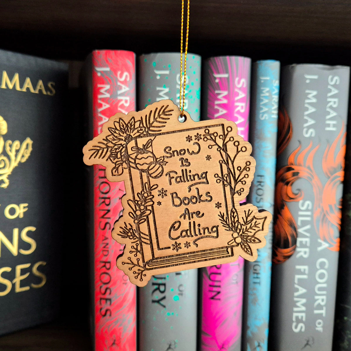 Bookish Ornament - Snow is Falling