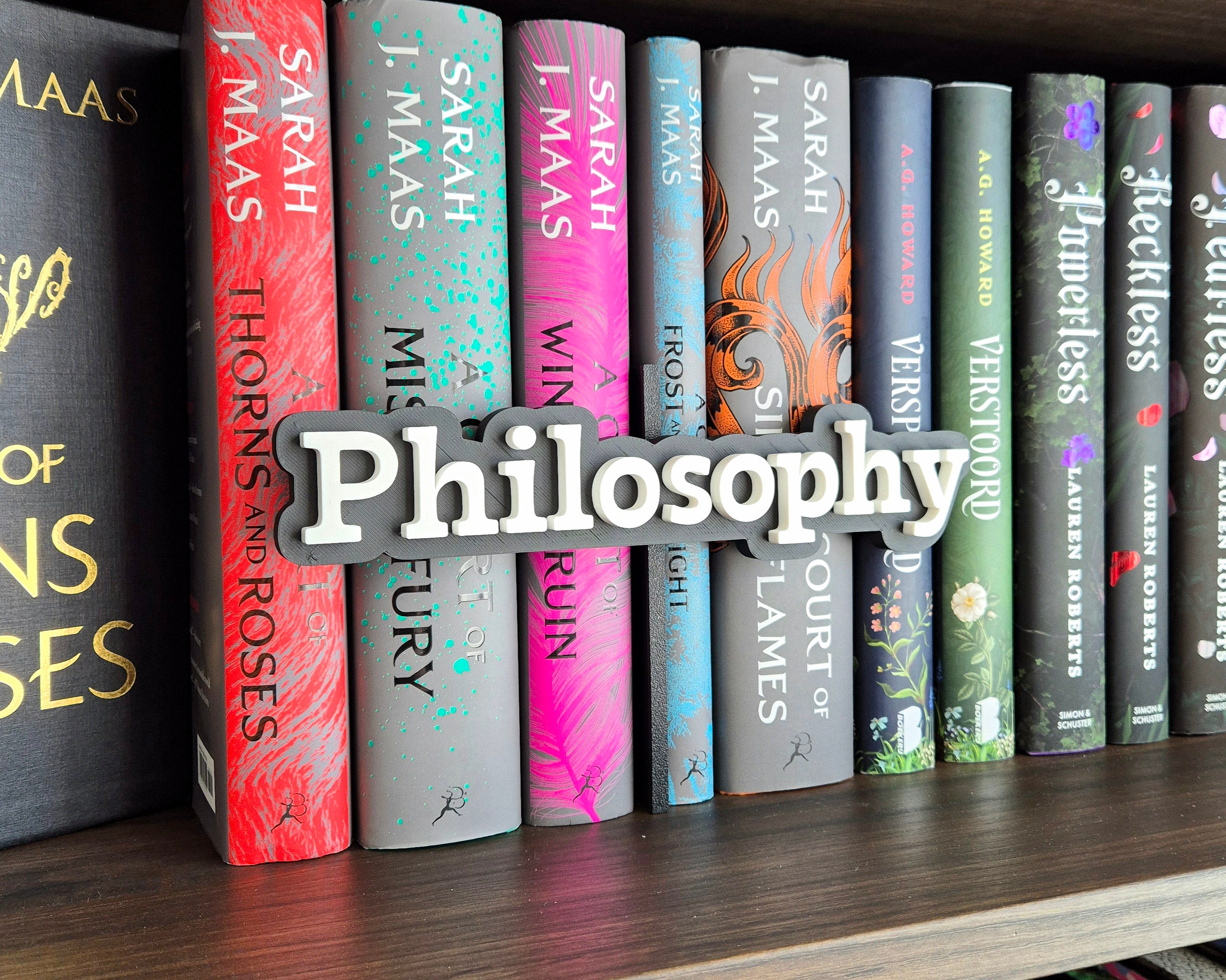 Bookshelf Peekout Sign - Philosophy