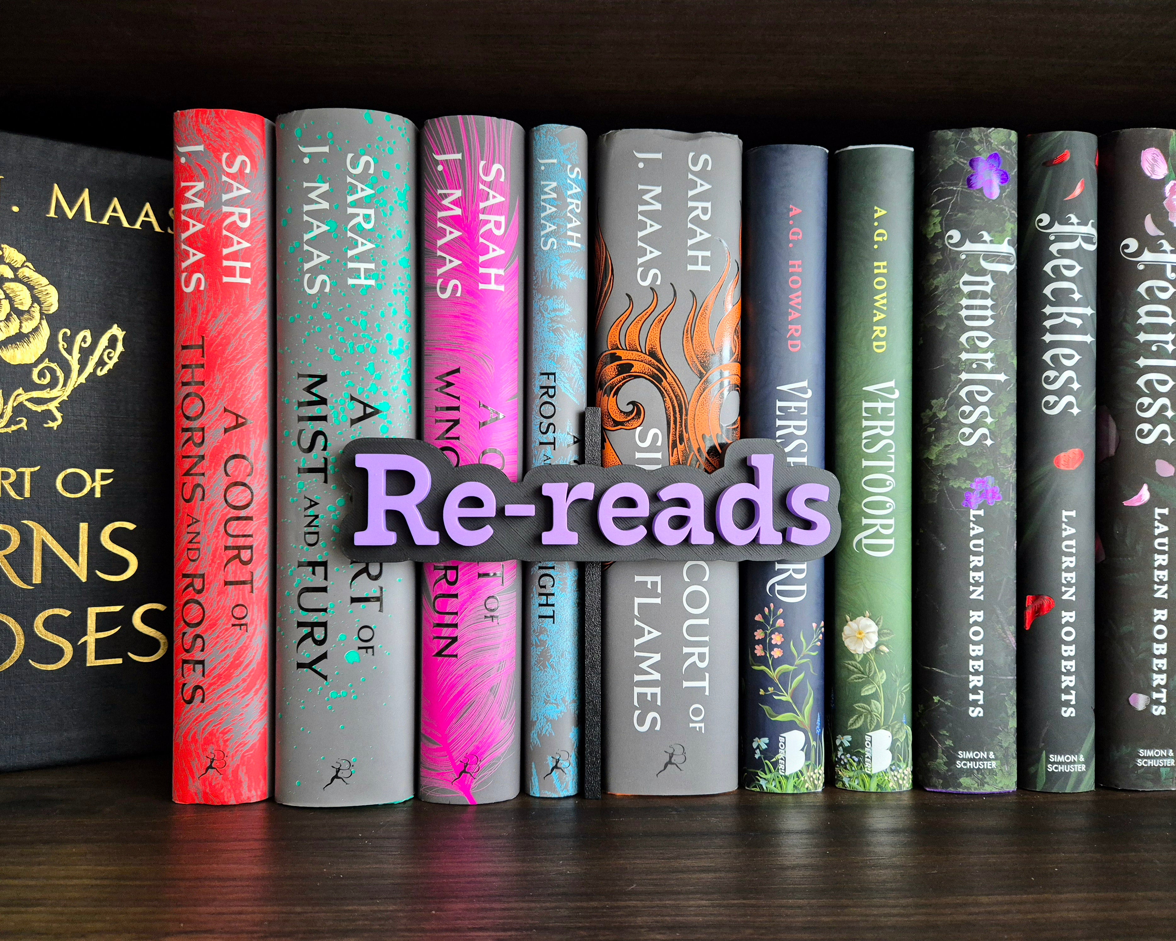 Bookshelf Peekout Sign - Re-reads