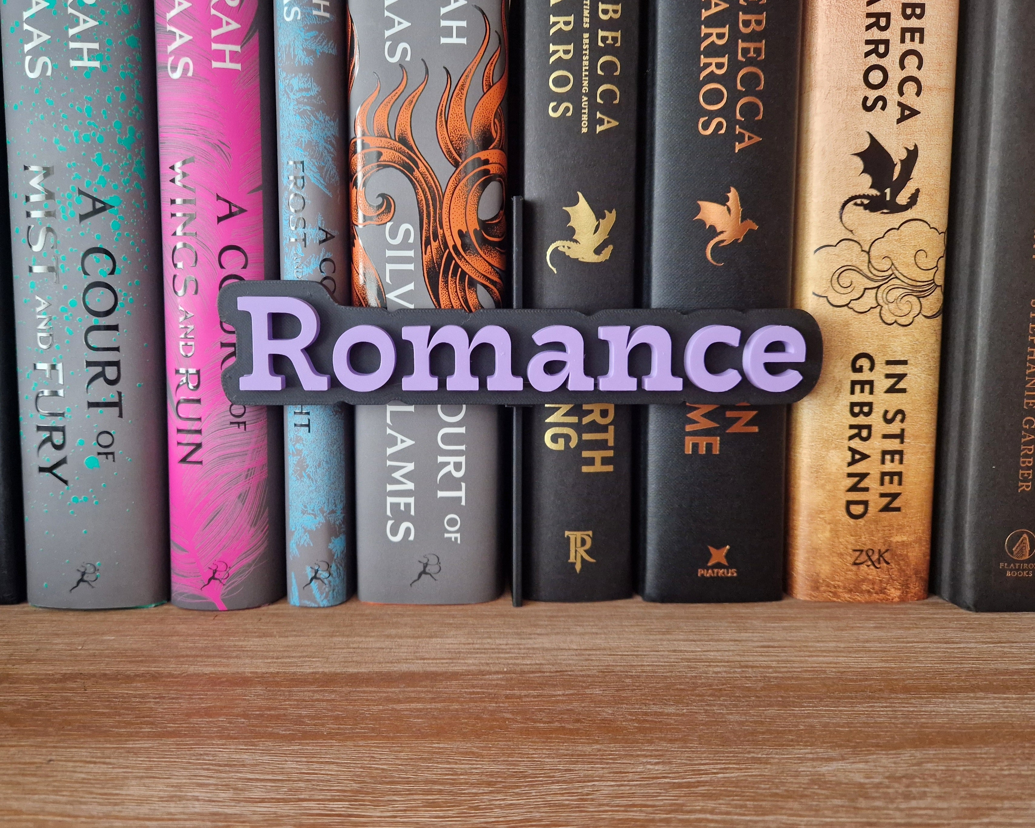 Bookshelf Peekout Sign - Romance