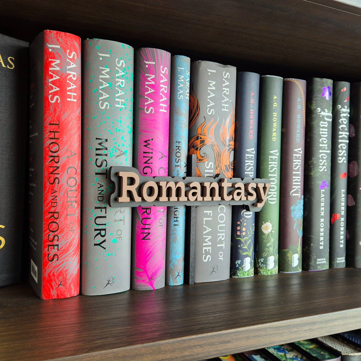 Bookshelf Peekout Sign - Romantasy