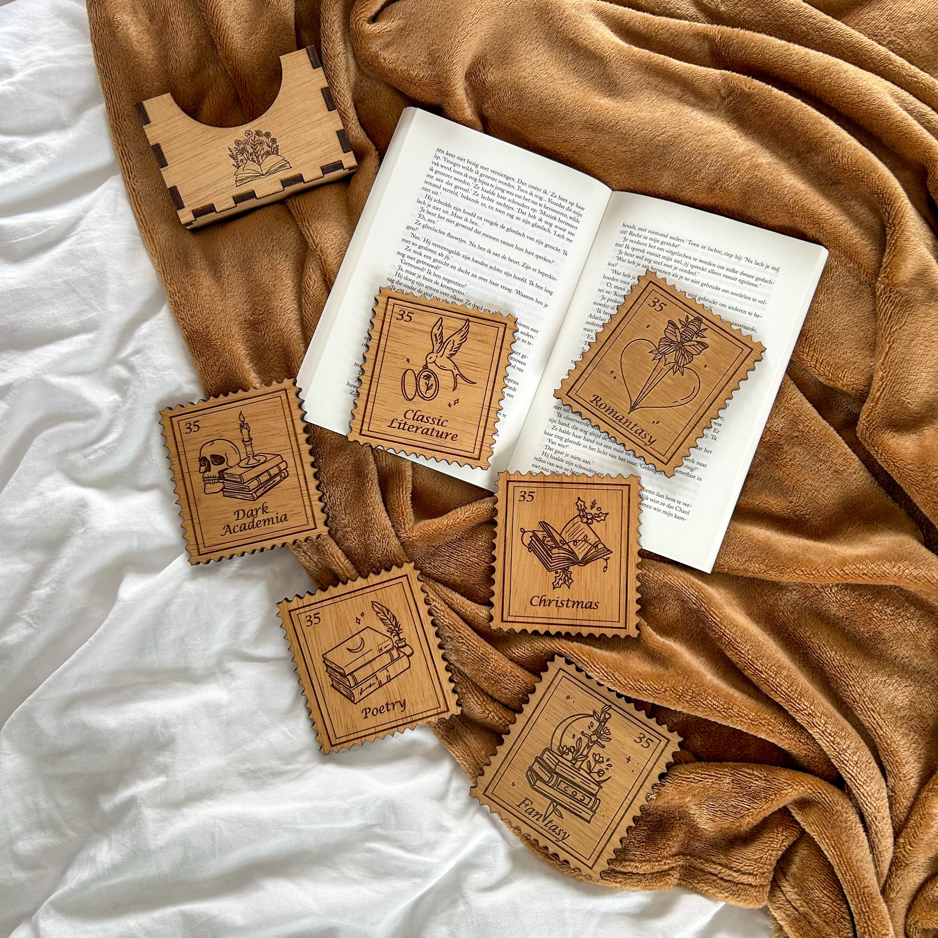 Bookish Postzegel Onderzetter - Christmas