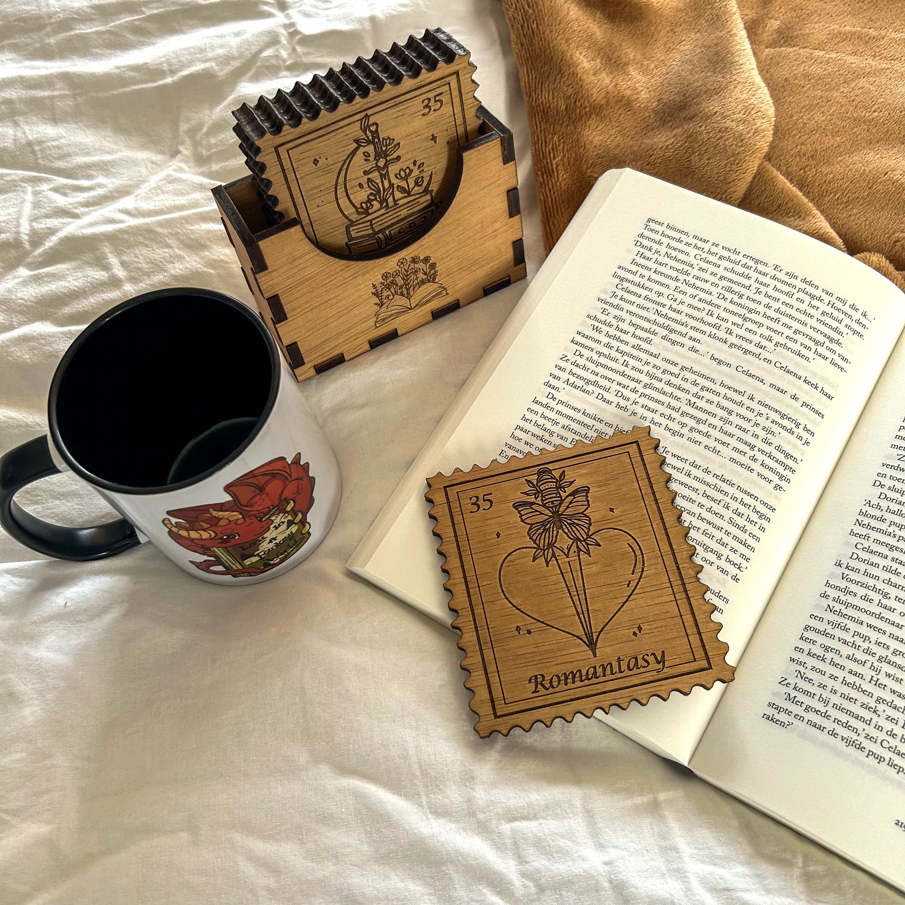 Bookish Postzegel Onderzetter - Romantasy
