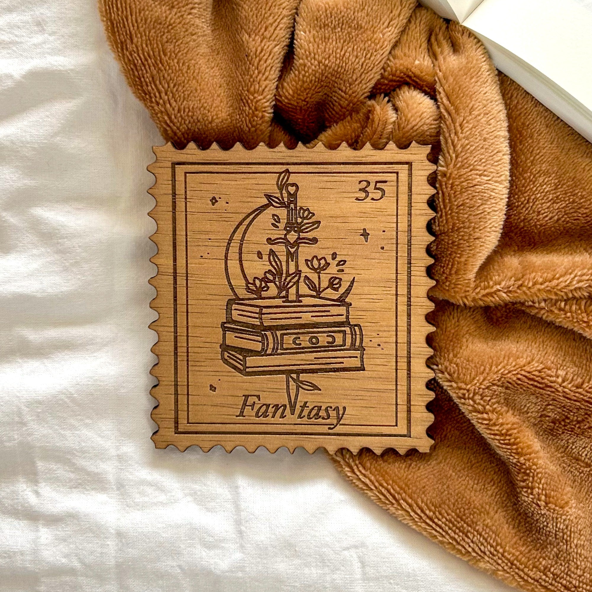 Bookish Stamp Coaster - Fantasy