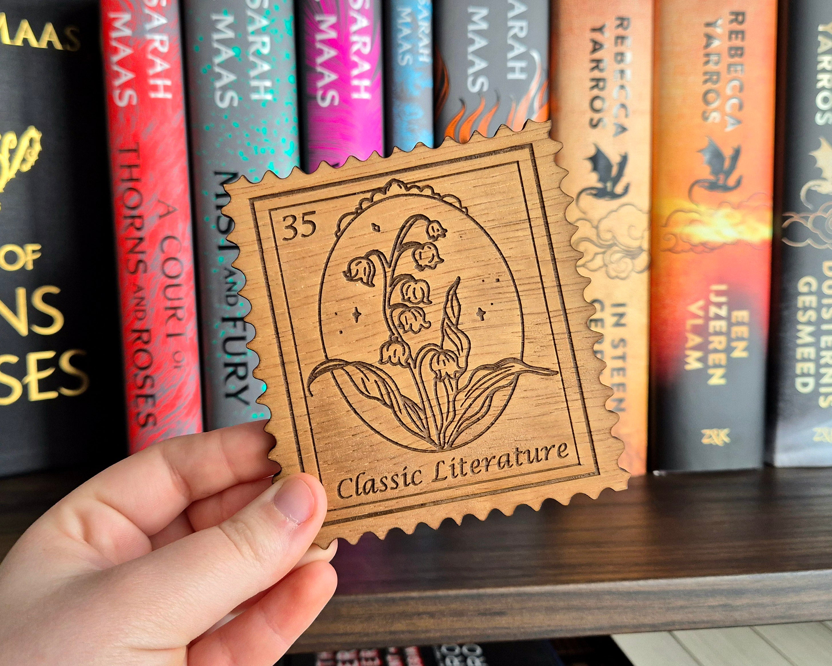 Bookish Stamp Coaster - Classic Literature