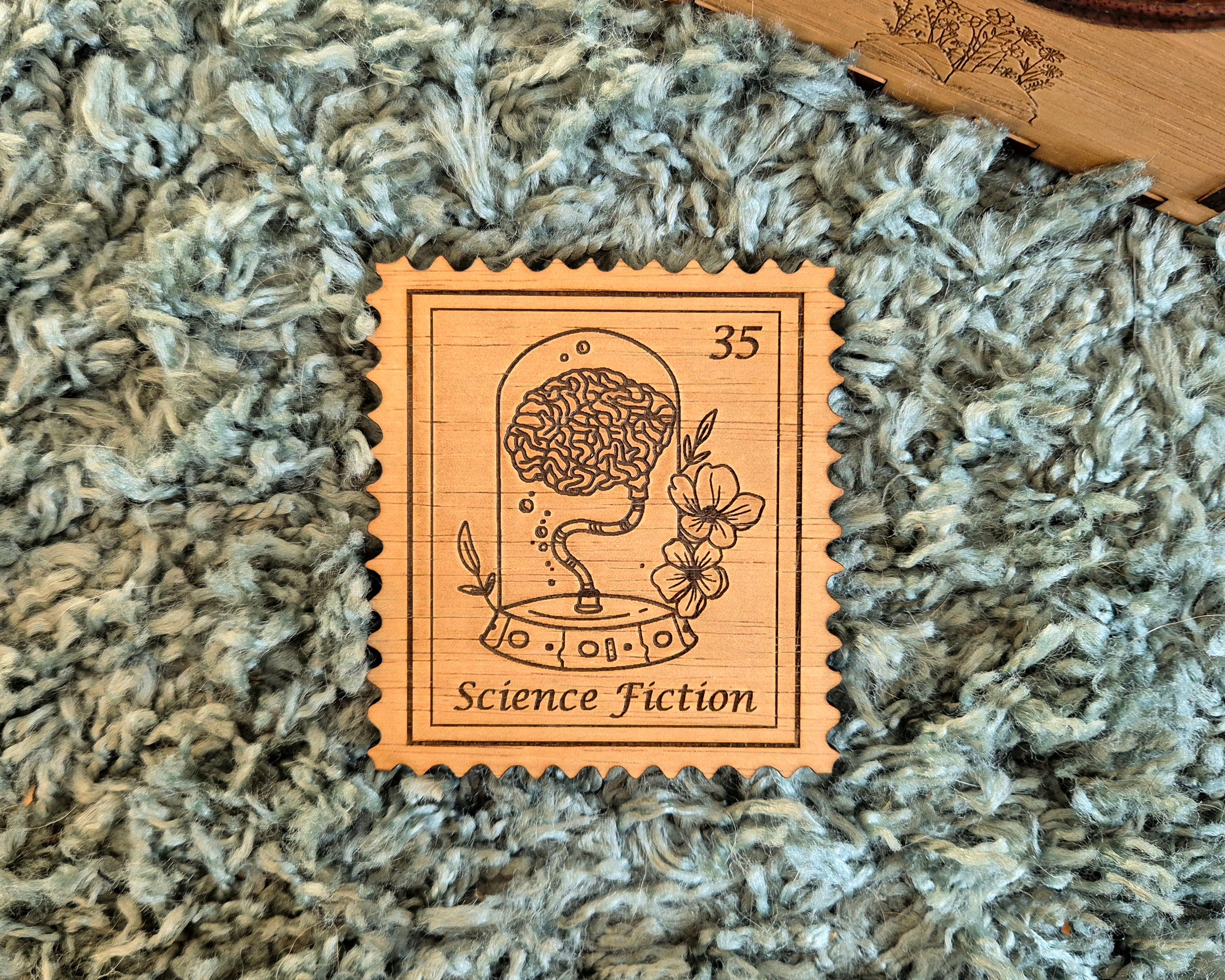 Bookish Stamp Coaster - Science Fiction