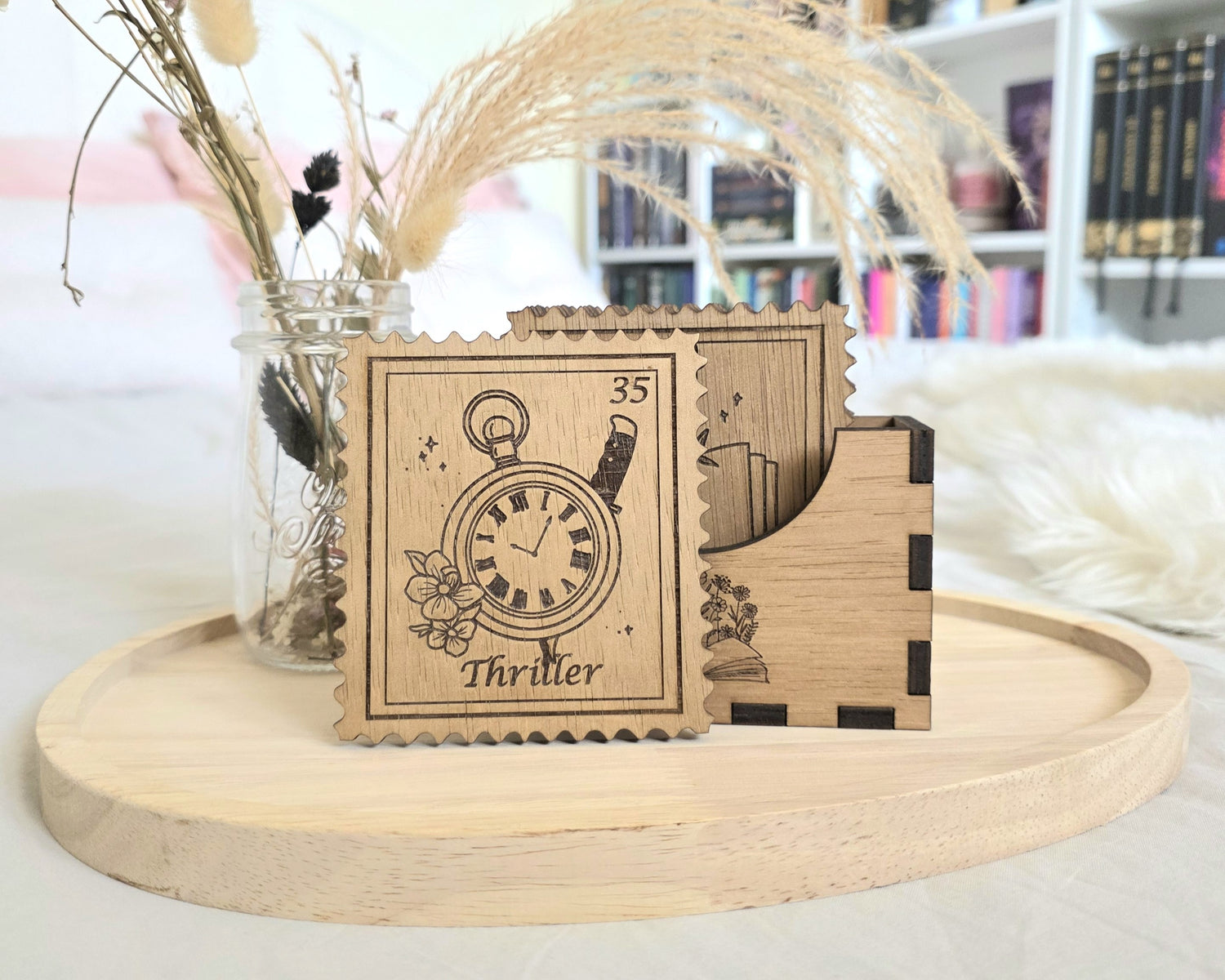 Bookish Stamp Coaster - Thriller