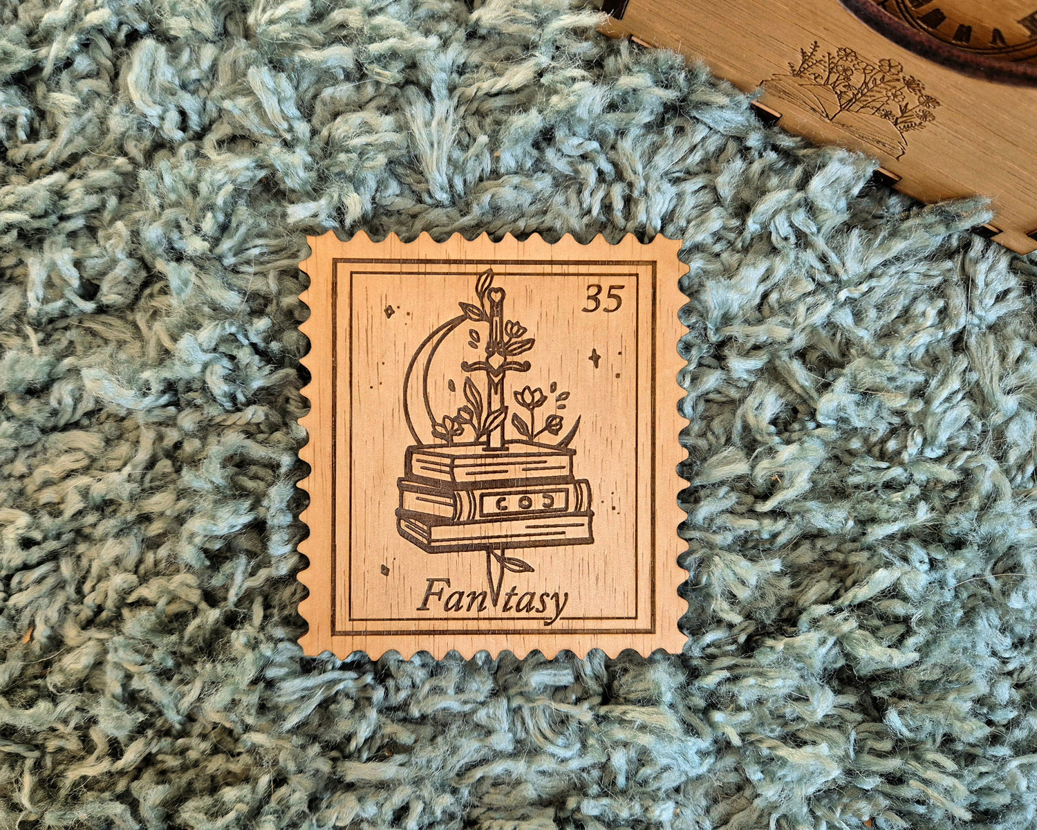 Bookish Stamp Coaster - Fantasy