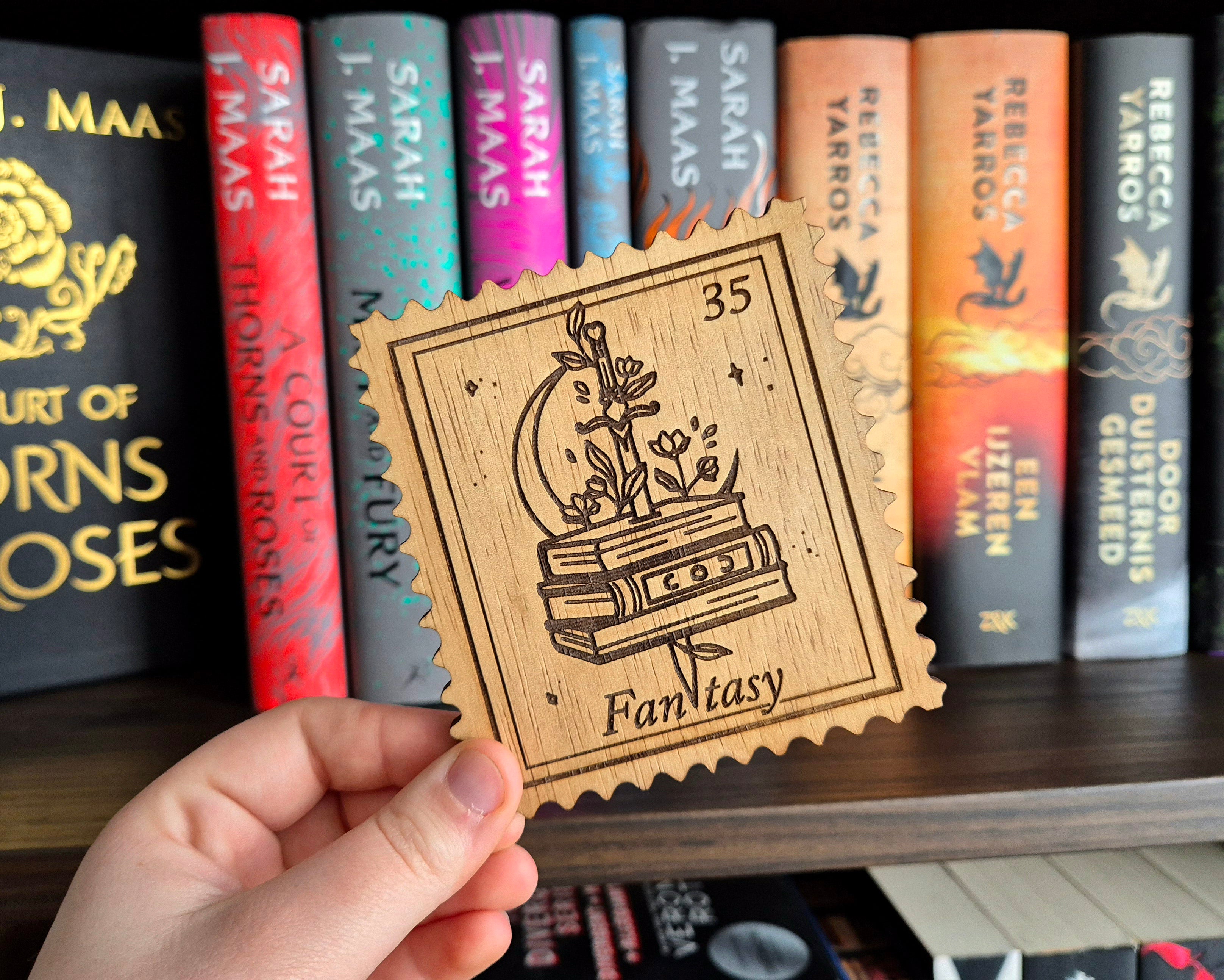 Bookish Stamp Coaster - Fantasy