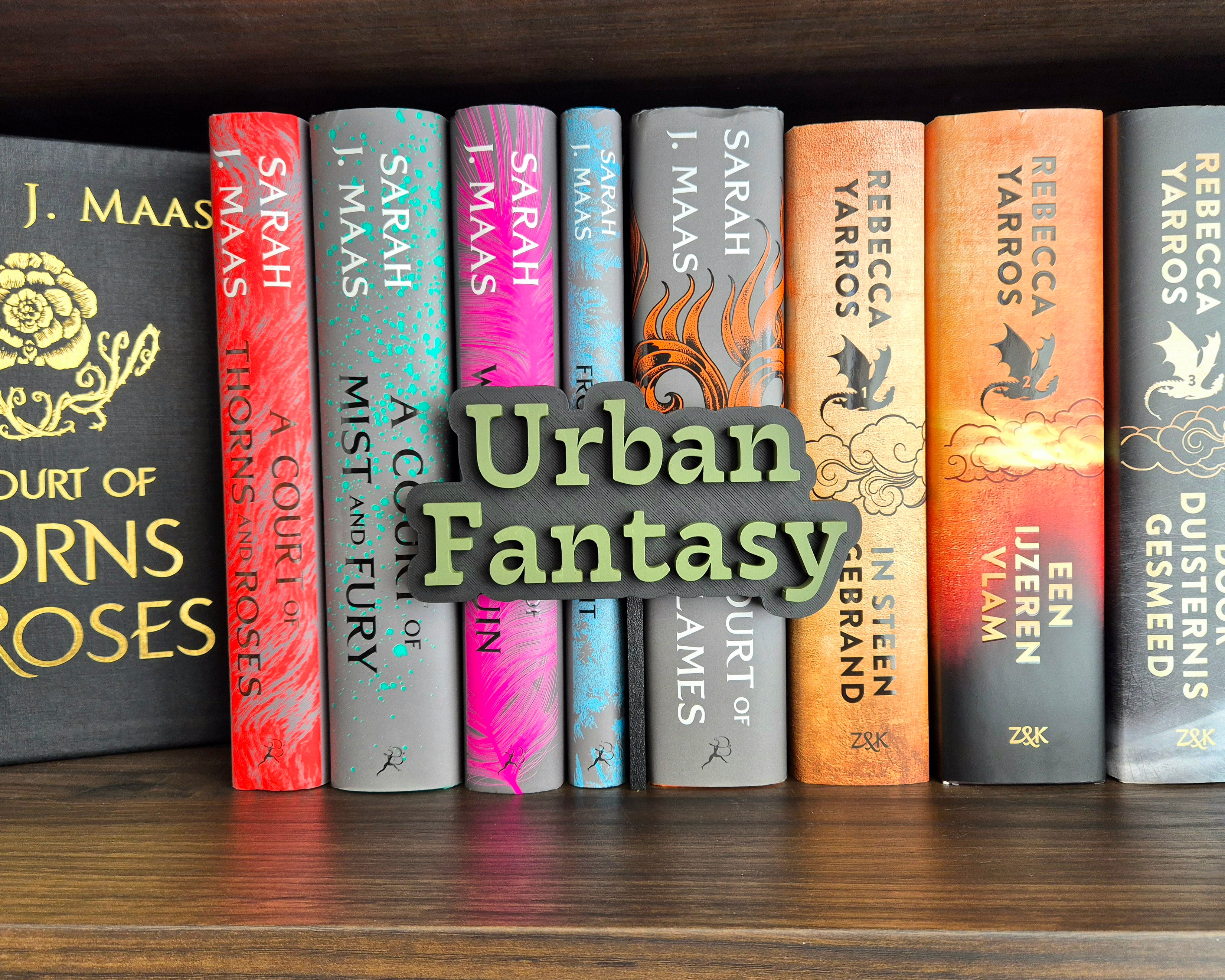 Bookshelf Peekout Sign - Urban Fantasy