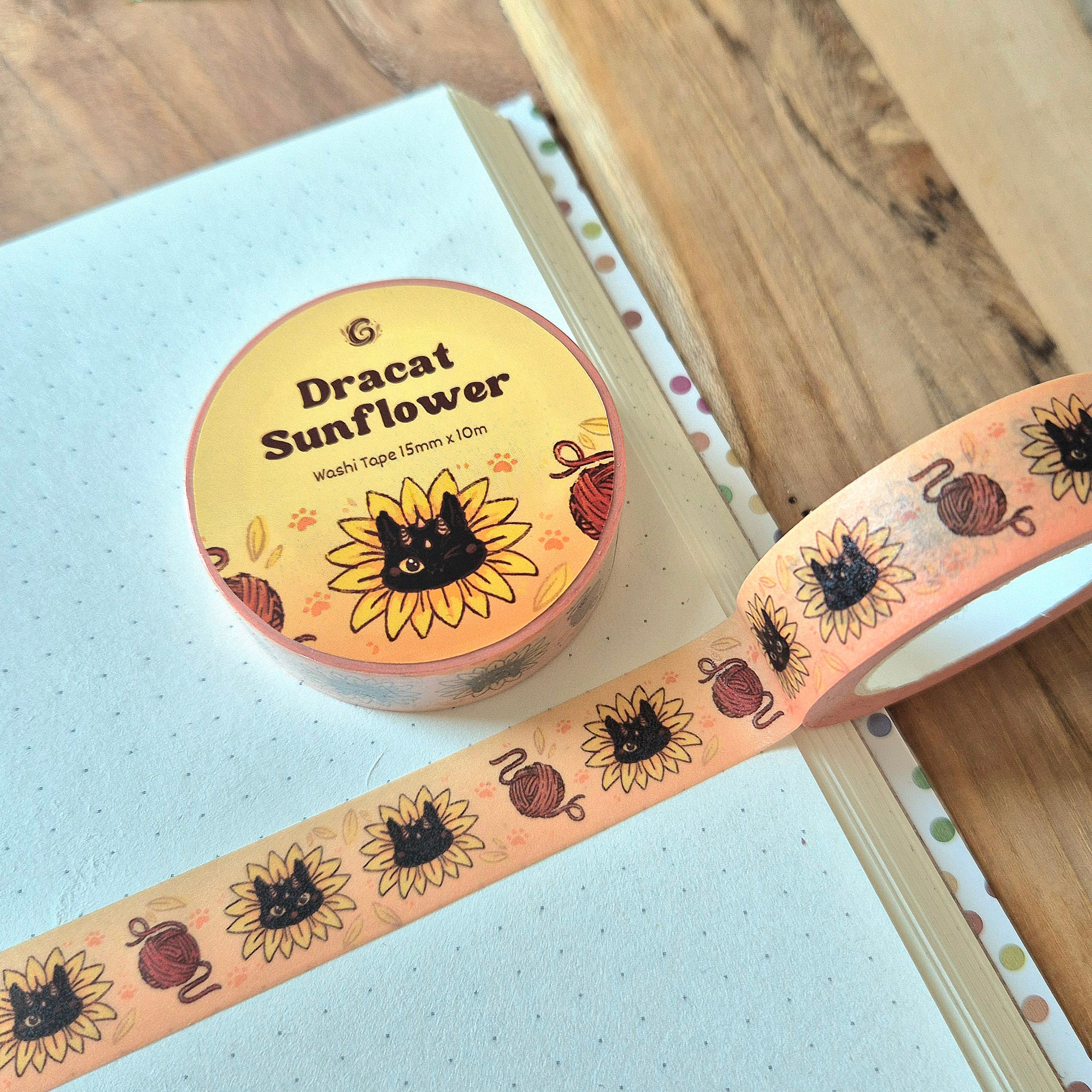 Washi Tape - Draakat Zonnebloem