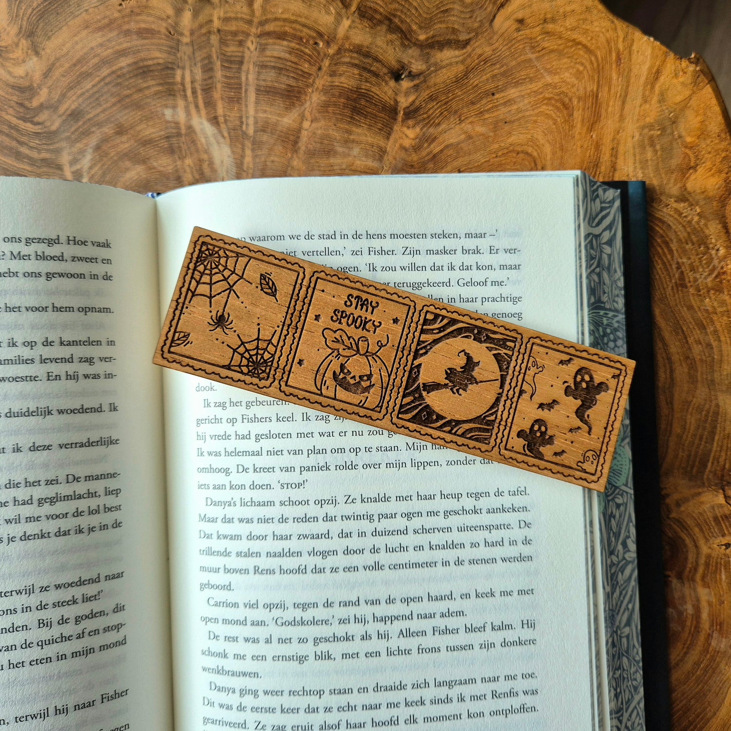 Wooden Bookmark - Stay Spooky