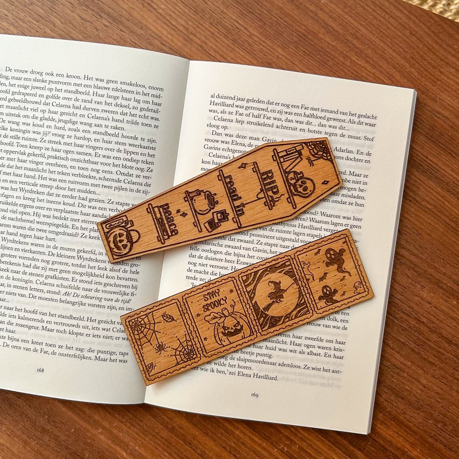 Wooden Bookmark - Read in Peace