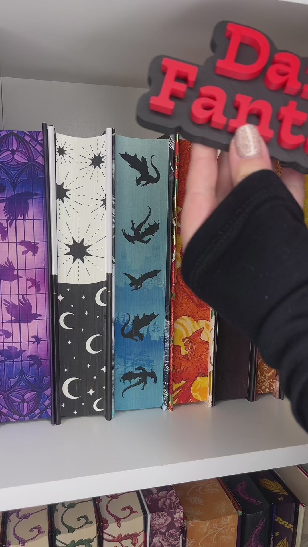 Bookshelf Peekout Sign - Dark Fantasy