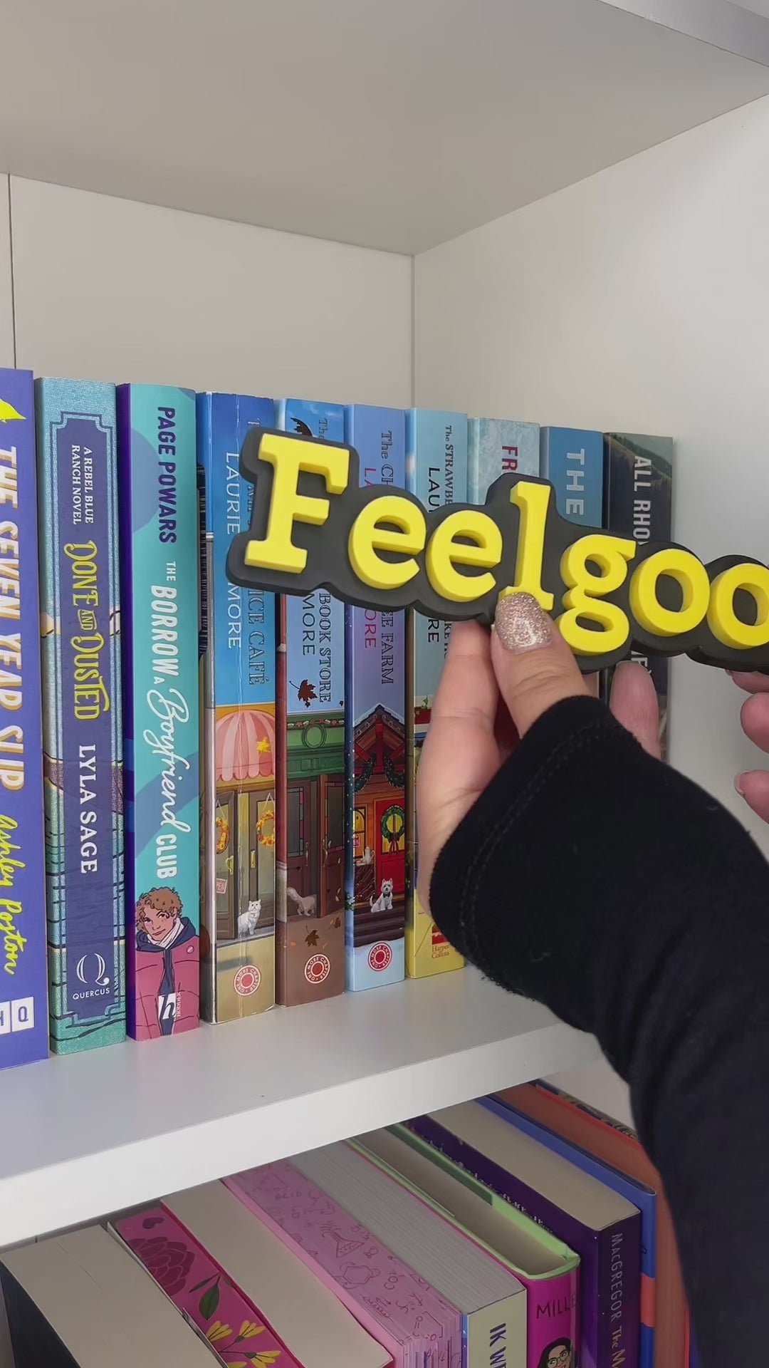 Bookshelf Peekout Sign - Feelgood