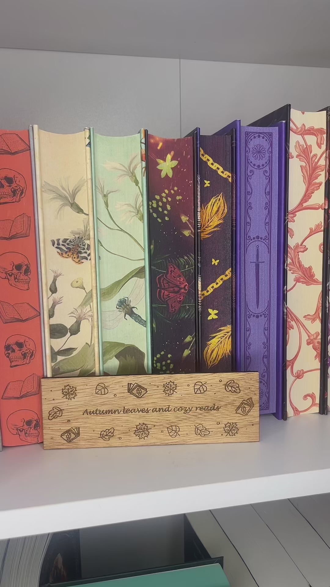 Wooden Bookmark - Autumn Leaves