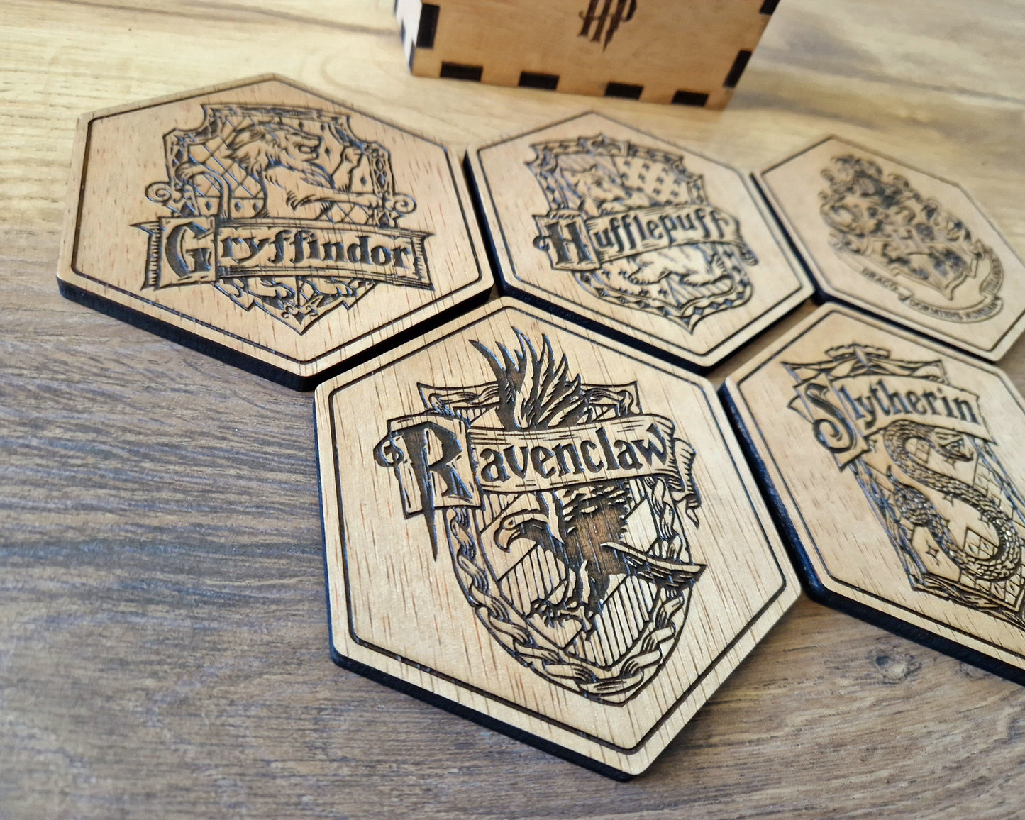 Harry Potter Inspired Hexagonal Coasters - Set of 5