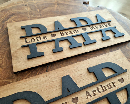 Papa Sign - Personalizable with names