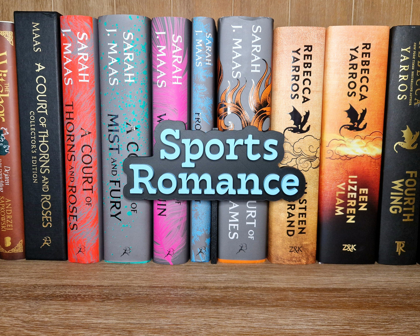 Bookshelf Peekout Sign - Sports Romance