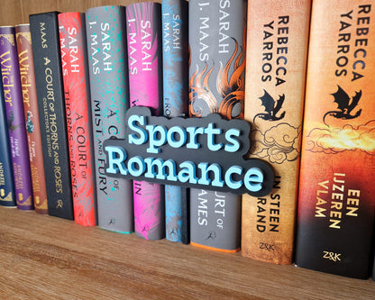 Bookshelf Peekout Sign - Sports Romance