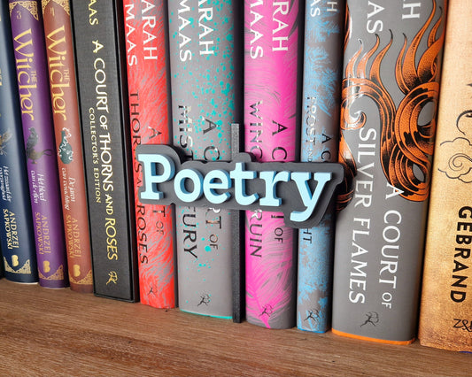 Bookshelf Peekout Sign - Poetry