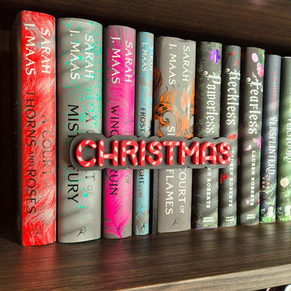 Bookshelf Peekout Sign - Candy Cane Christmas