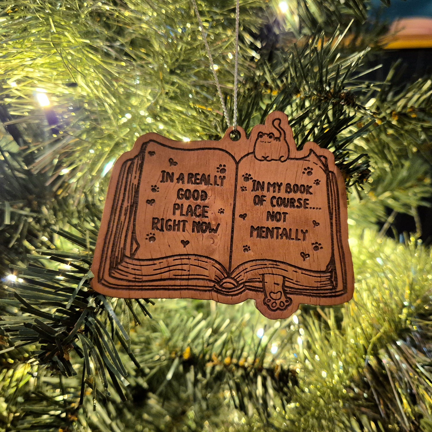 Bookish Ornament - In a really good place
