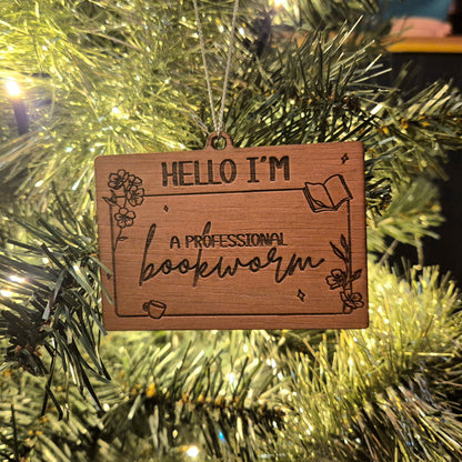 Bookish Ornament - Professional Bookworm