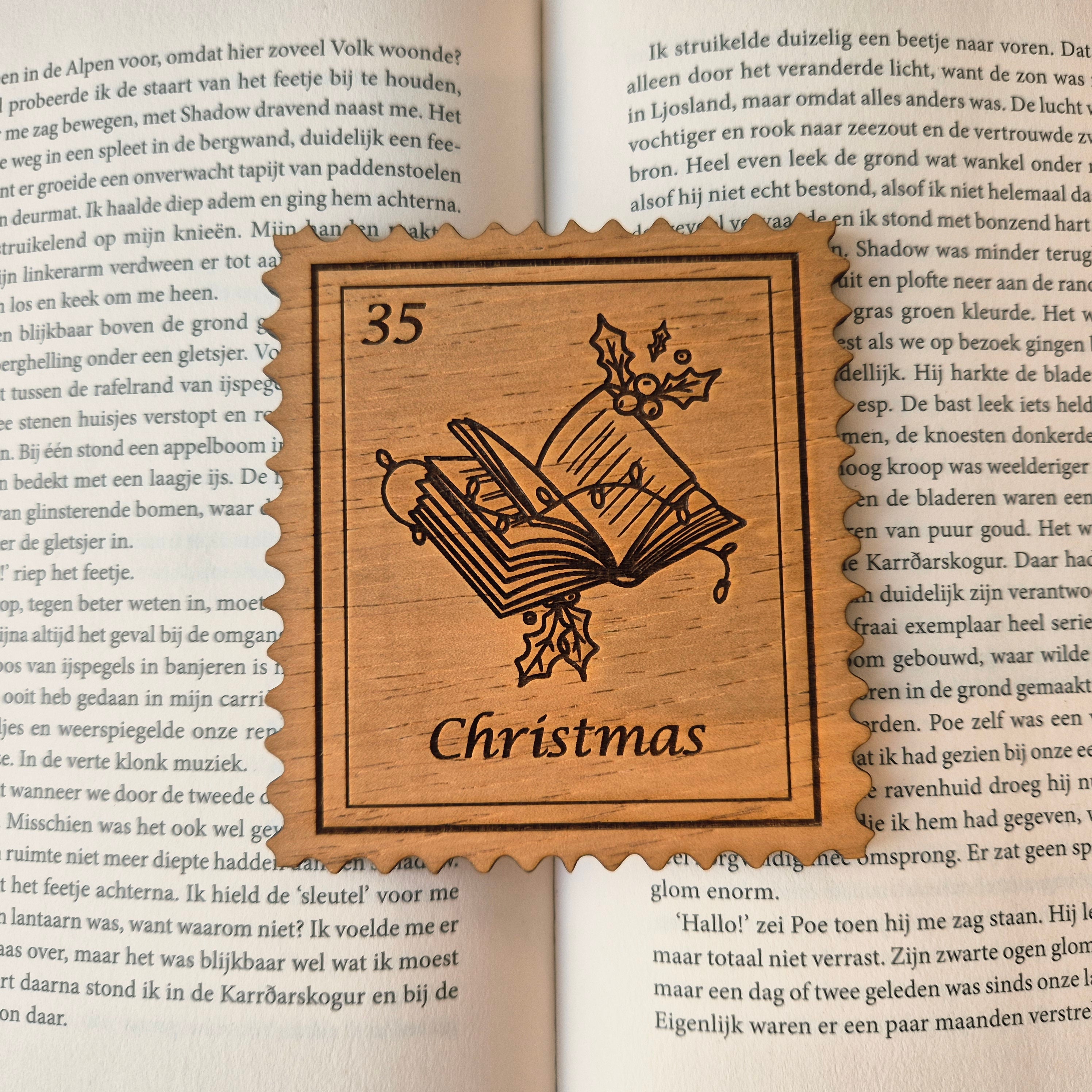 Bookish Postzegel Onderzetter - Christmas