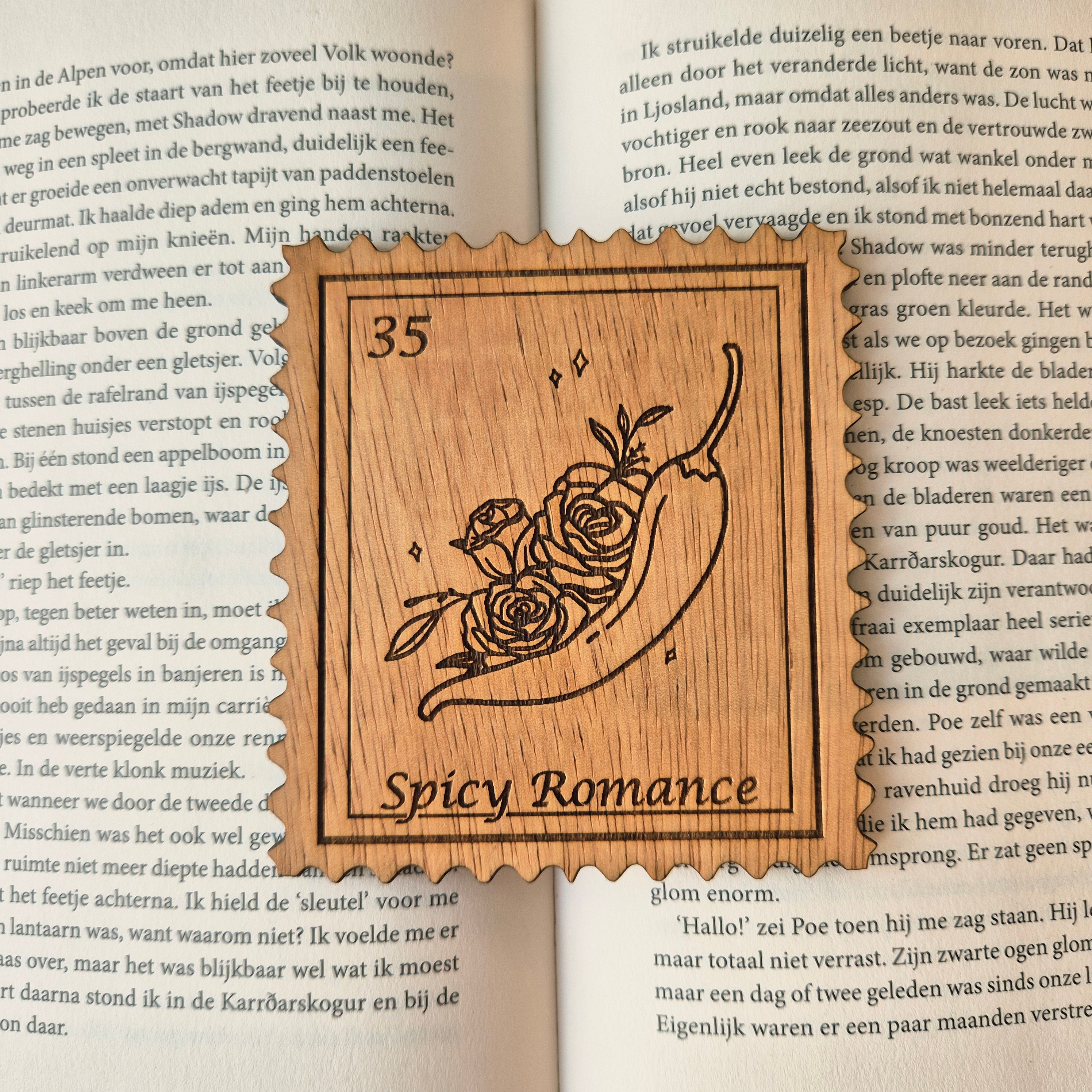 Bookish Postzegel Onderzetter - Spicy Romance